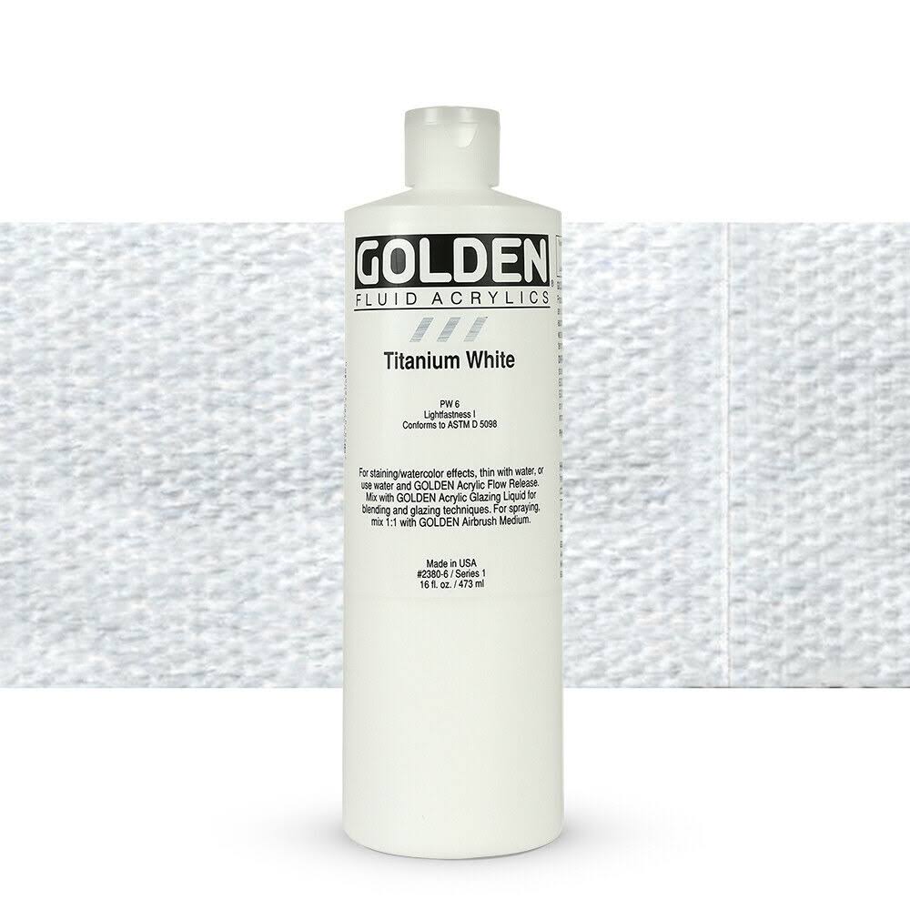Golden Fluid Acrylic Paint 473ml (16oz) Titanium White