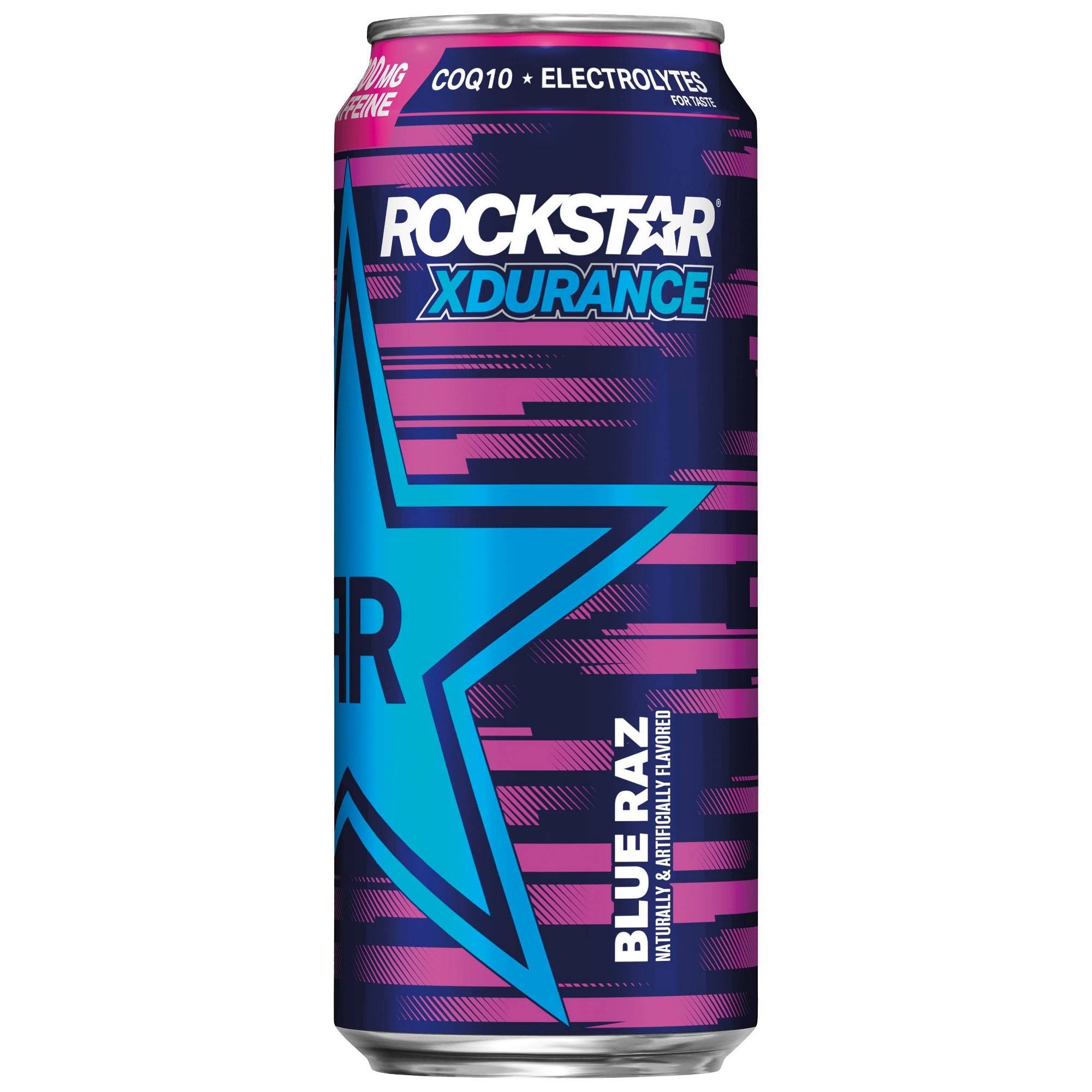 Rockstar Xdurance Energy Drink, Sugar Free, Blue Raz - 16 fl oz