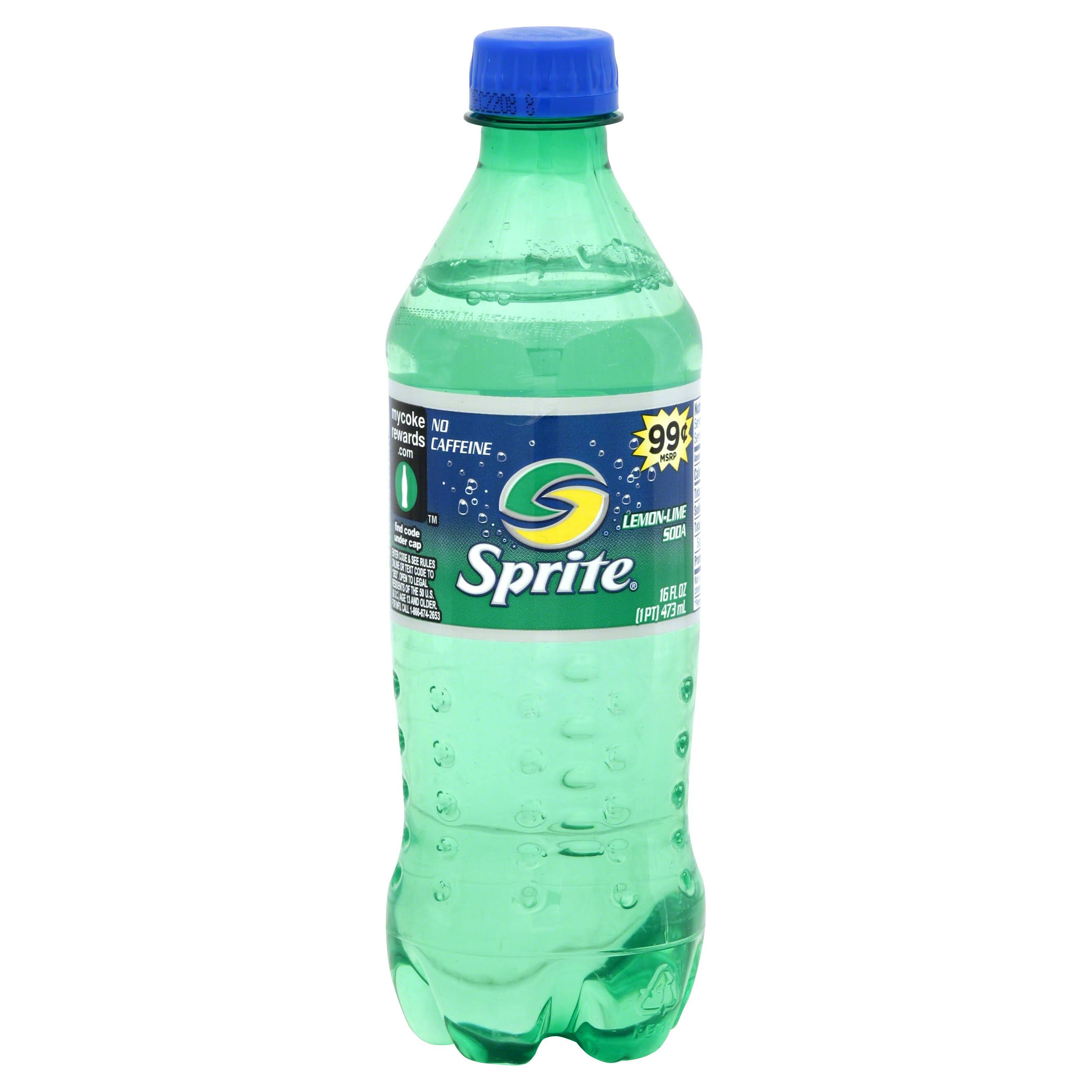 Sprite Soda, Lemon-Lime - 16 oz