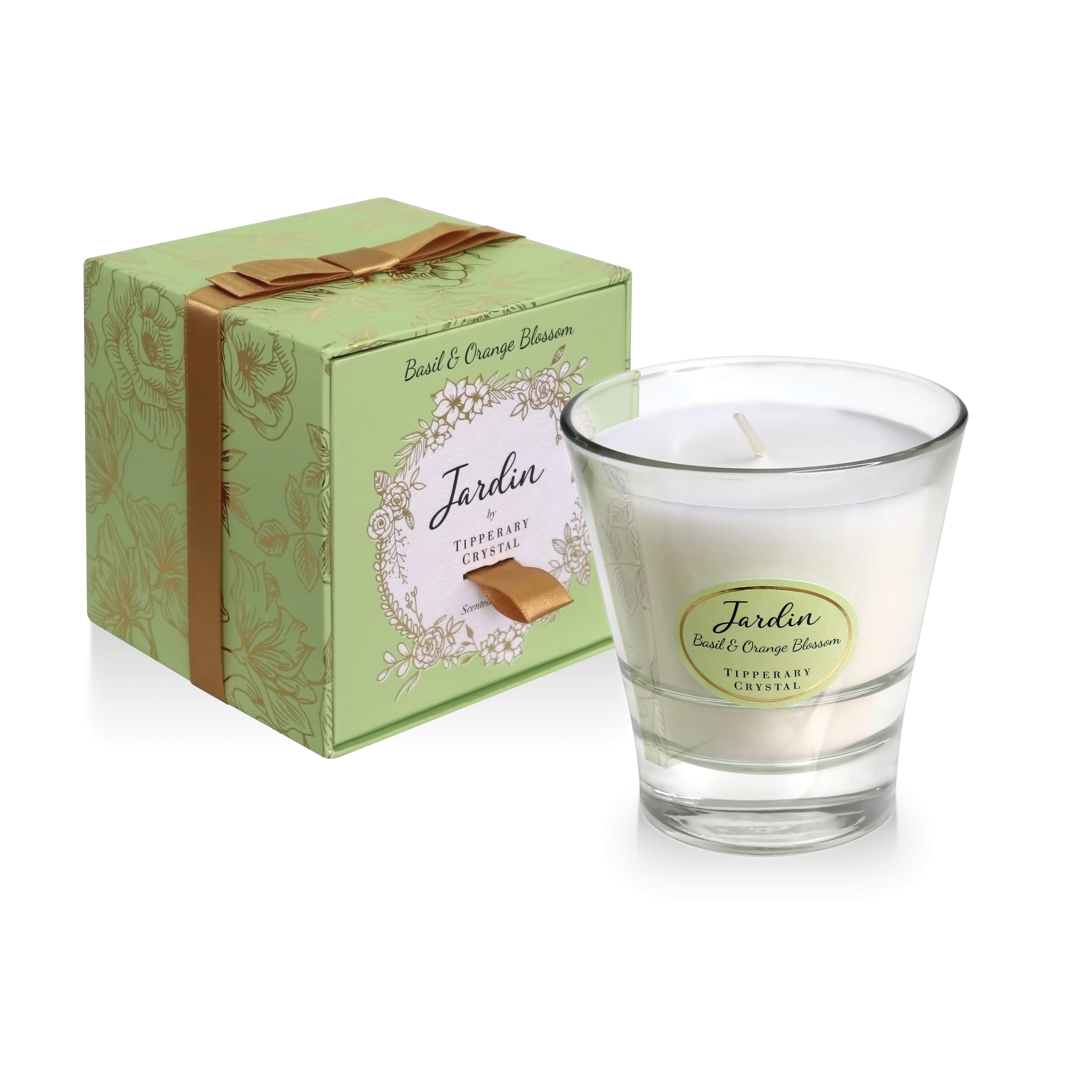 Tipperary Crystal Jardin Collection Basil & Orange Blossom Scented Candle