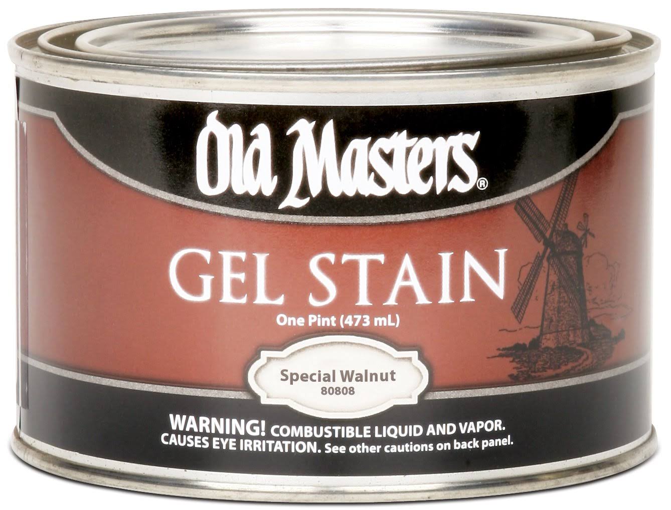 Old Masters 80808 Gel Stain, Special Walnut, Liquid, 1 pt, Can