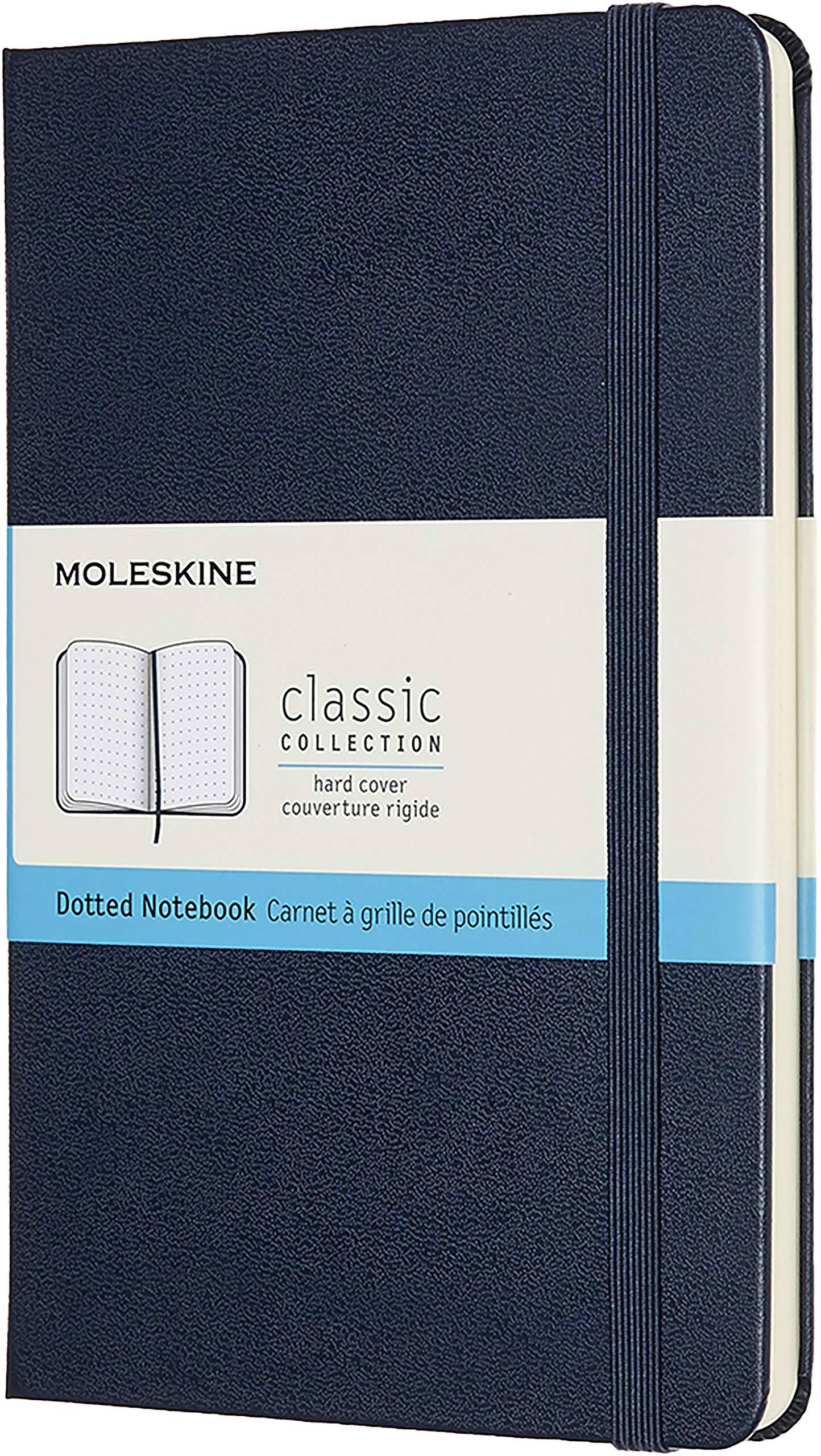 Moleskine Notebook, Medium, Dotted, Sapphire Blue, Hard