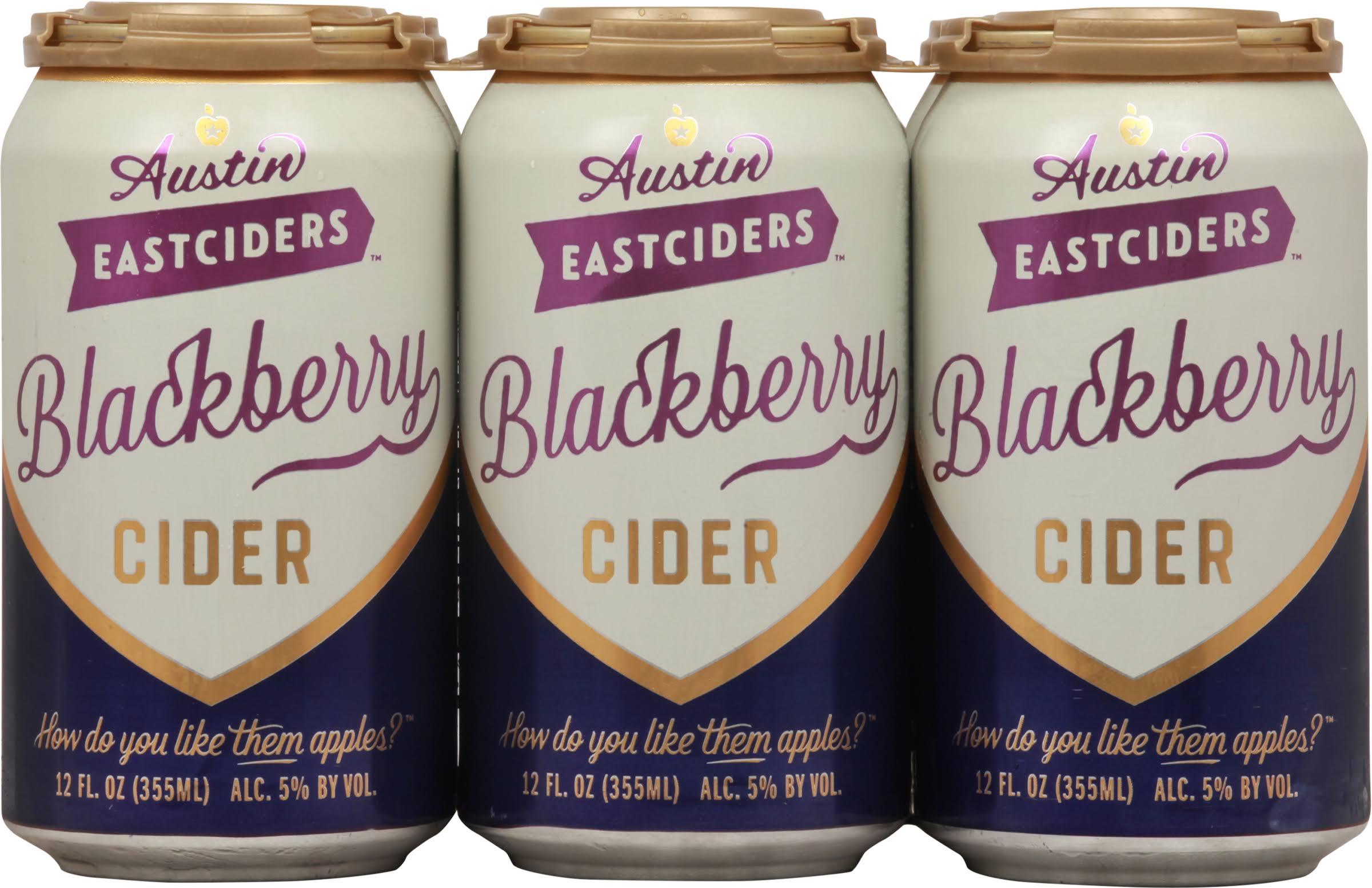 Austin Eastciders Beer, Cider, Blackberry - 6 pack, 12 fl oz cans