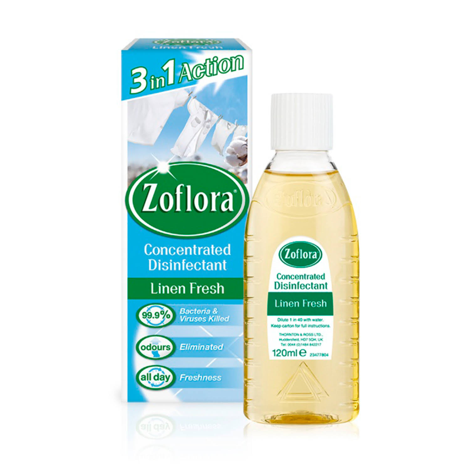 Zoflora Concentrated Antibacterial Disinfectant | 120ml Linen