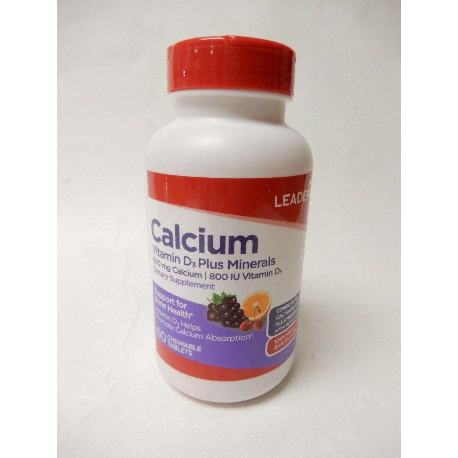 Leader Calcium 600 D3 Chewables - 60 Count