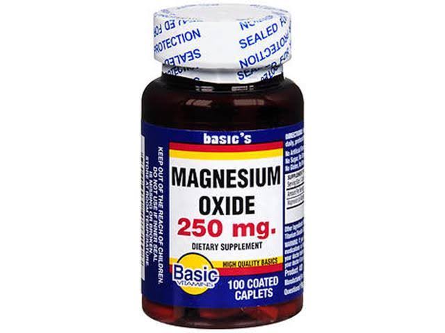Basic Vitamins Magnesium Oxide Caplets - 250mg, x100