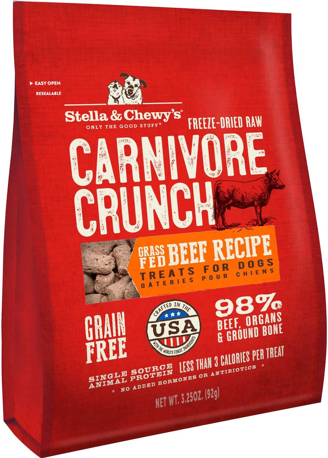 Stella & Chewy's Carnivore Crunch Freeze-Dried Dog Treats - Beef