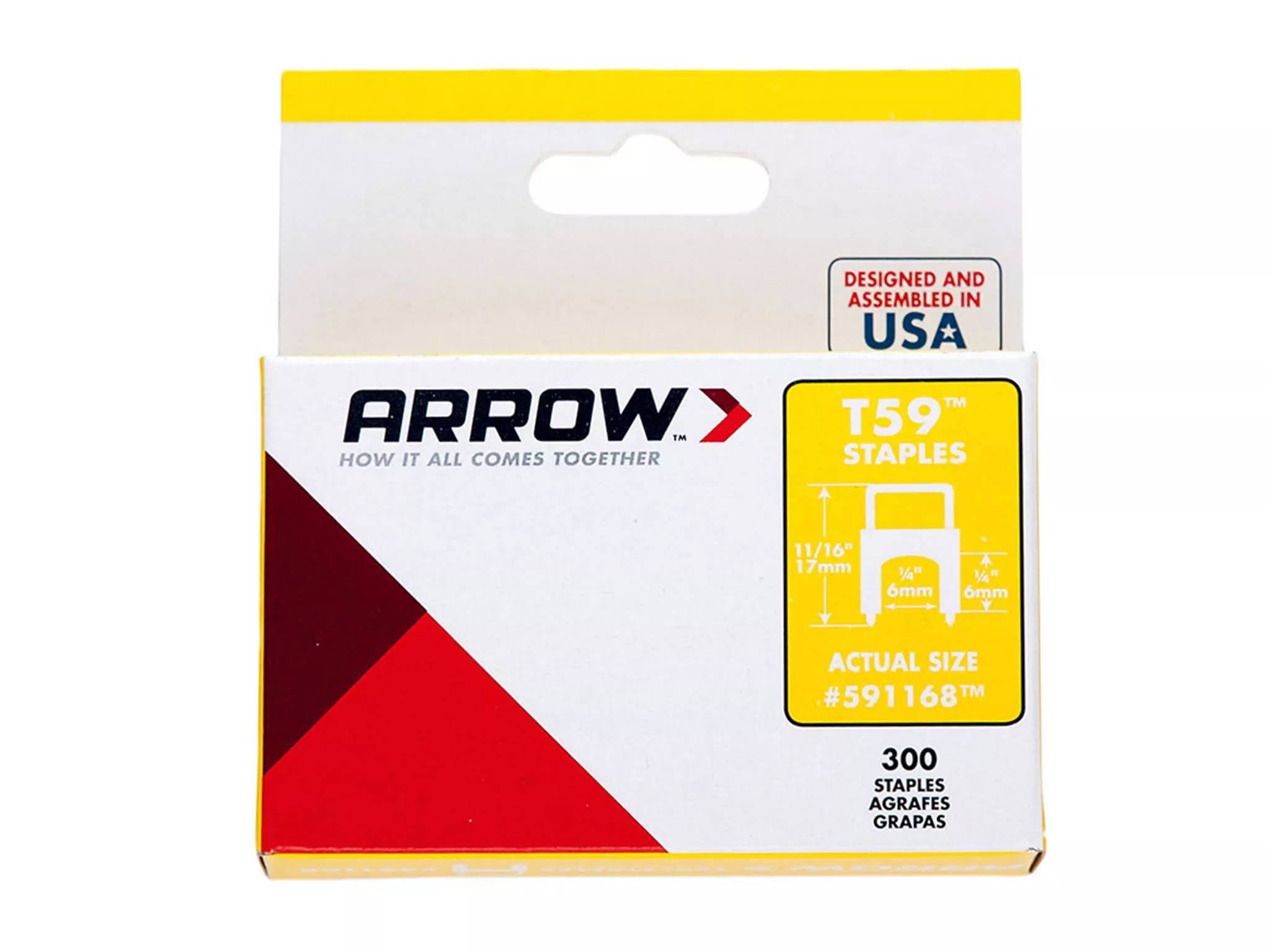 Arrow Fastener Clear T59 Insulated Staples - 1/4in x 1/4in
