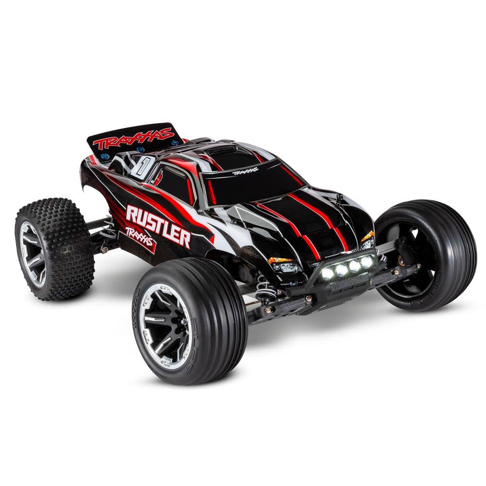 Traxxas Rustler XL 5 RTR Stadium Truck Red Black with LED RC Car
