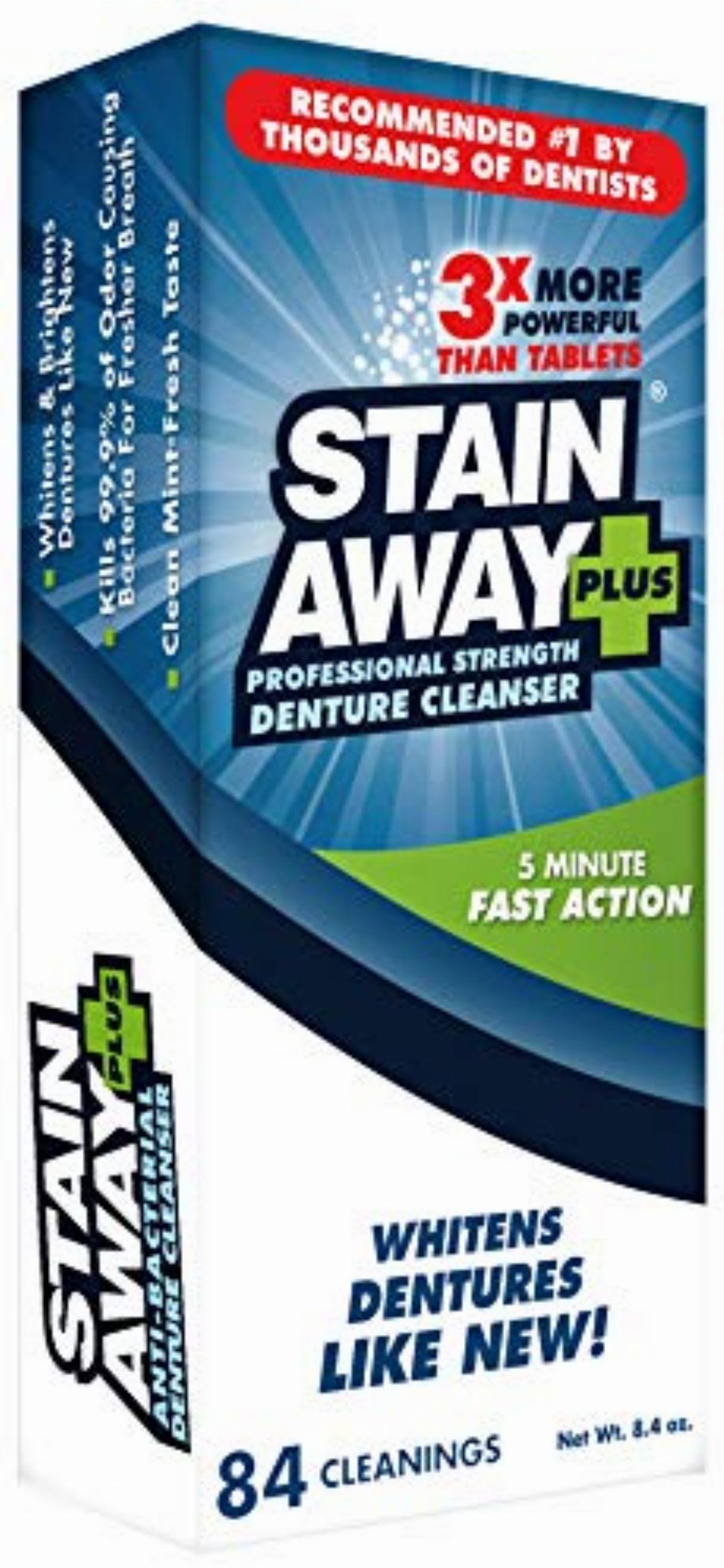 Stain Away Plus Professional Strength Denture Cleanser - 8.1oz, 80 Count