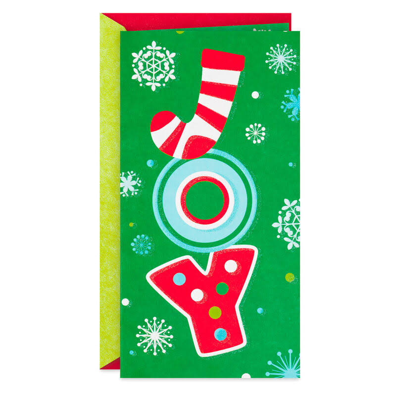 Joy and Merry Money Holder Christmas Card