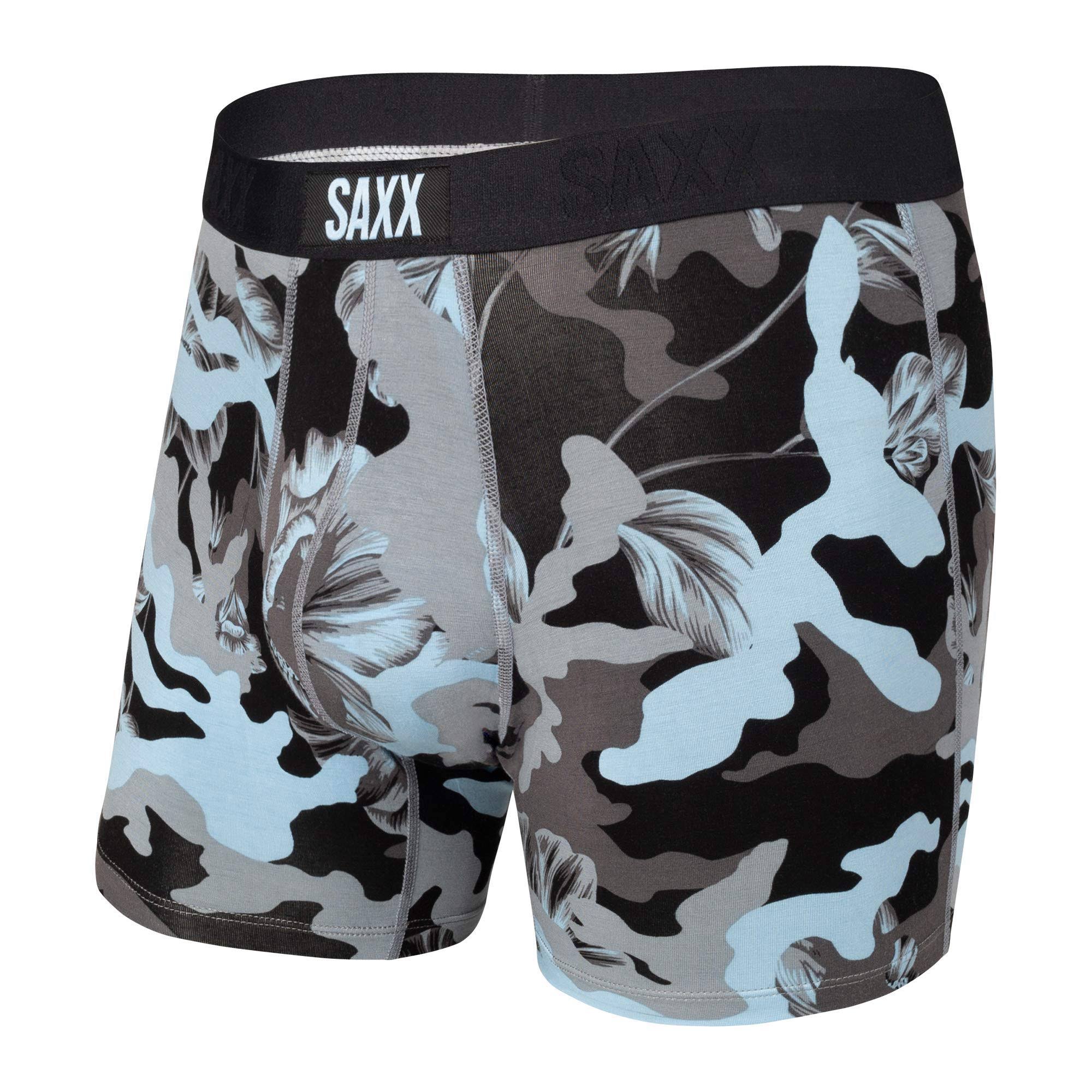 SAXX Vibe Boxer Brief - Medium Blue Pop Jungle - Underwear