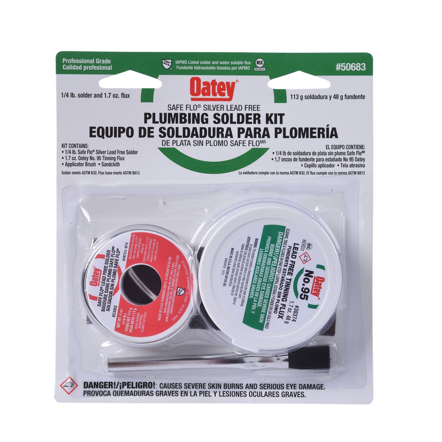 Oatey Safe Flo Silver Lead-Free Plumbing Solder Kit