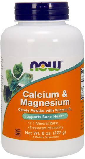 NOW Foods Calcium and Magnesium Citrate Powder Supplement - 8oz