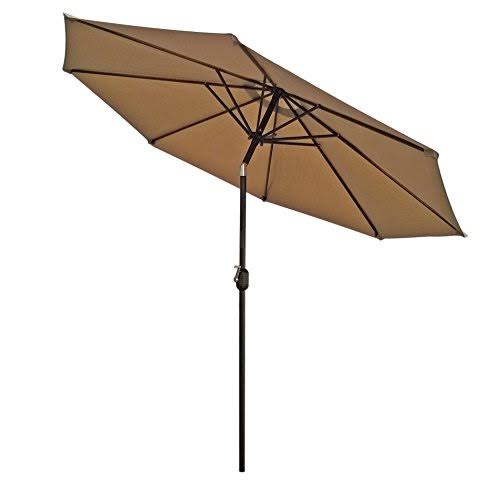 Ddi 9' Steel Tilt Umbrella Mocha