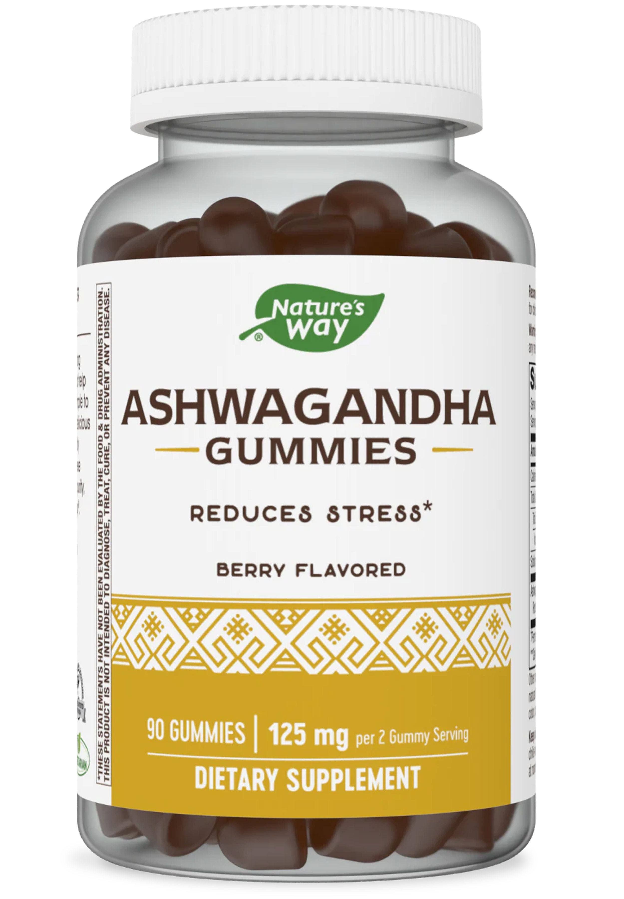 Nature's Way, Ashwagandha Gummies, Berry, 125 mg, 90 Gummies