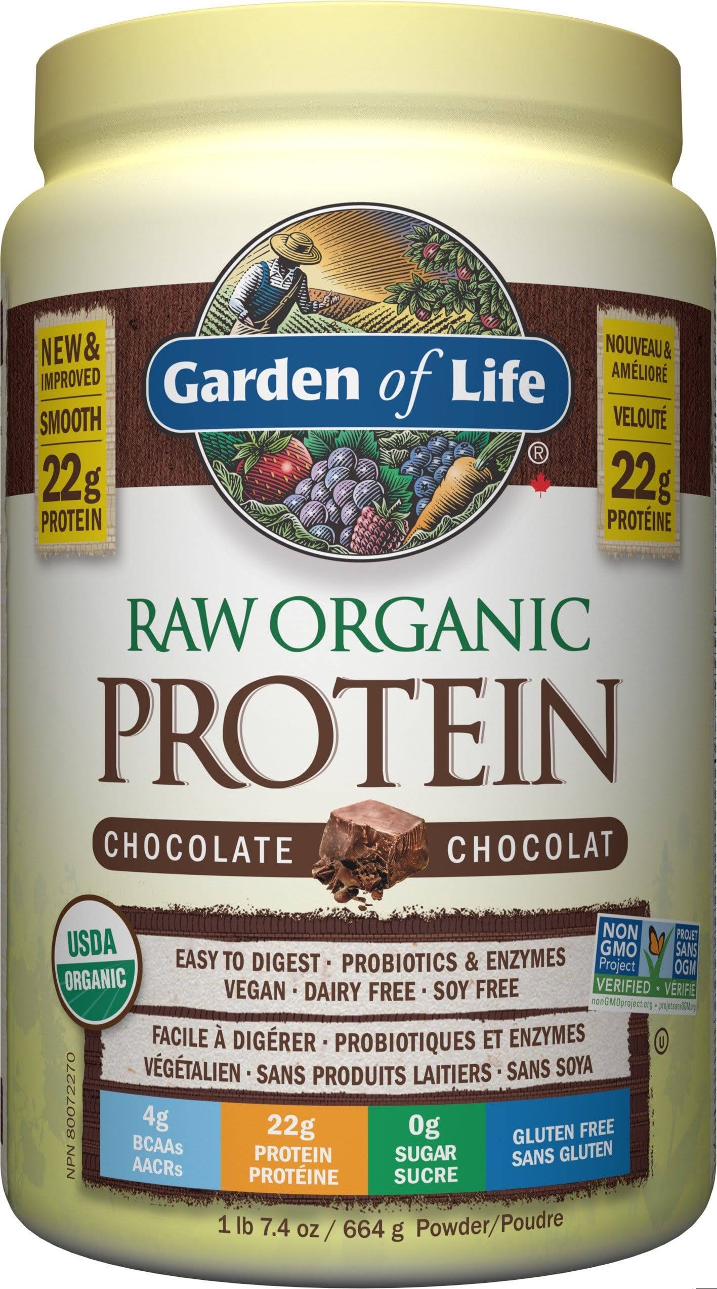 Garden of Life Raw Organic Protein - Chocolate, 664g