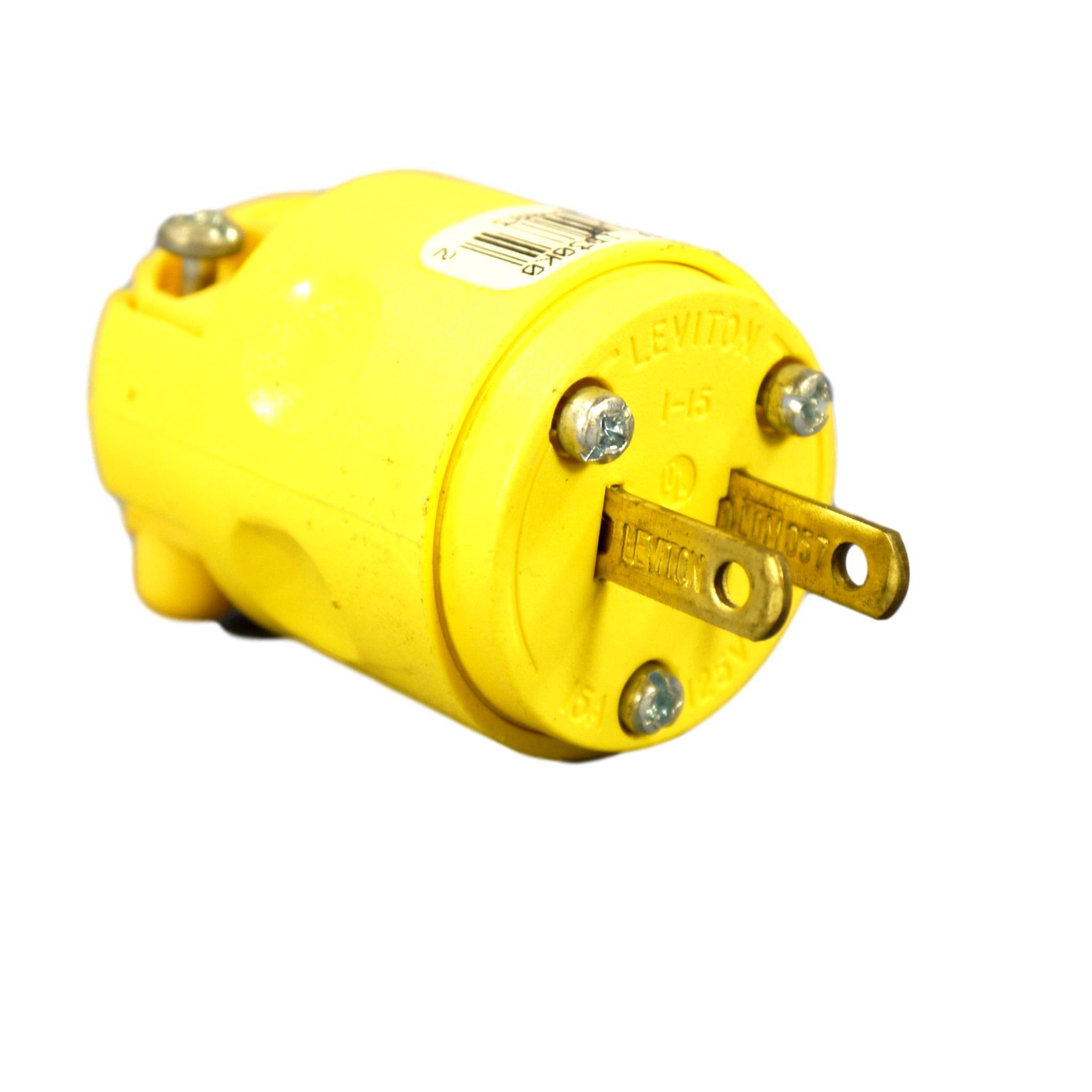 Leviton Non-Grounding Plug - Yellow-115PV, 15amp, 125volt