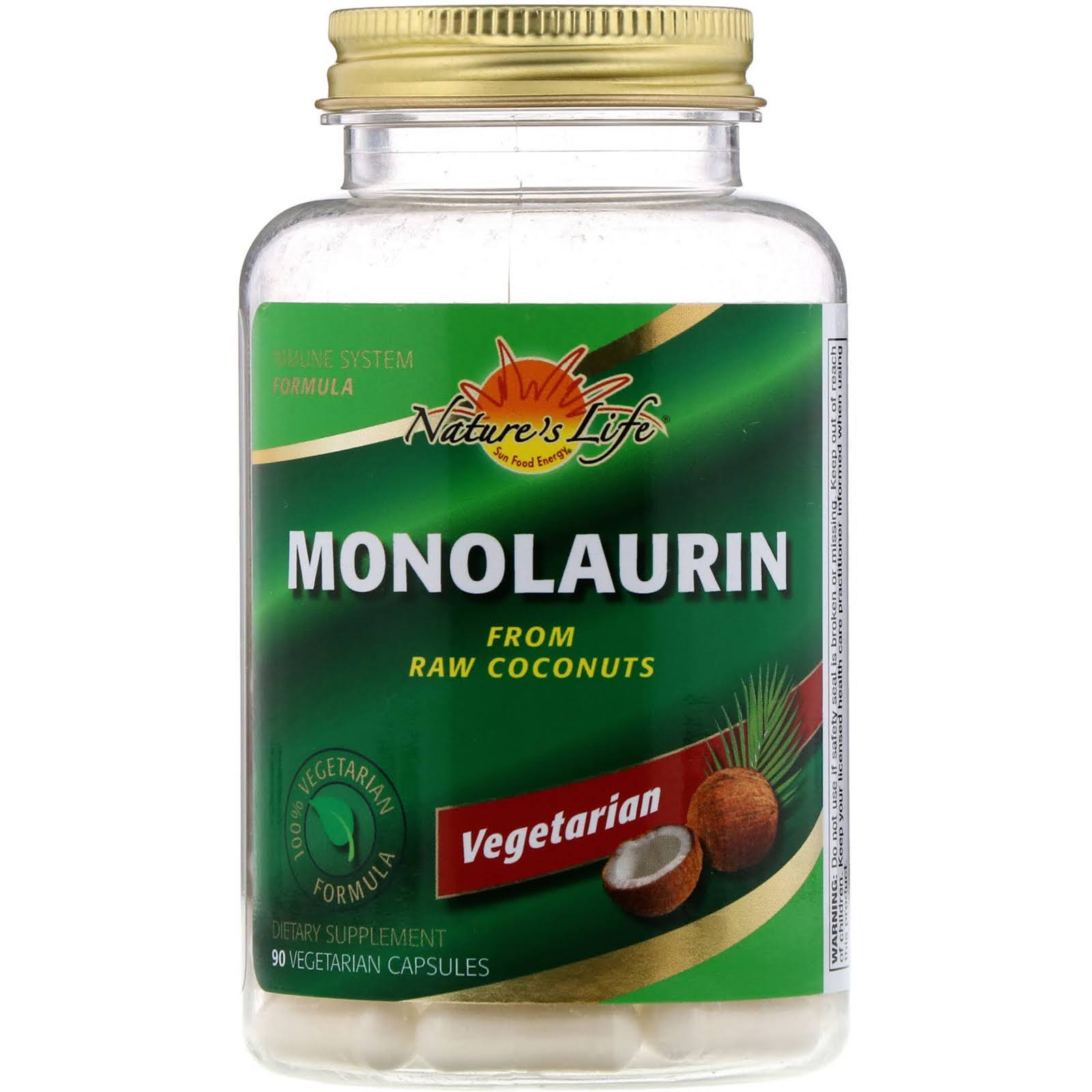Health From The Sun Monolaurin Supplement - 90 Veggie Caps