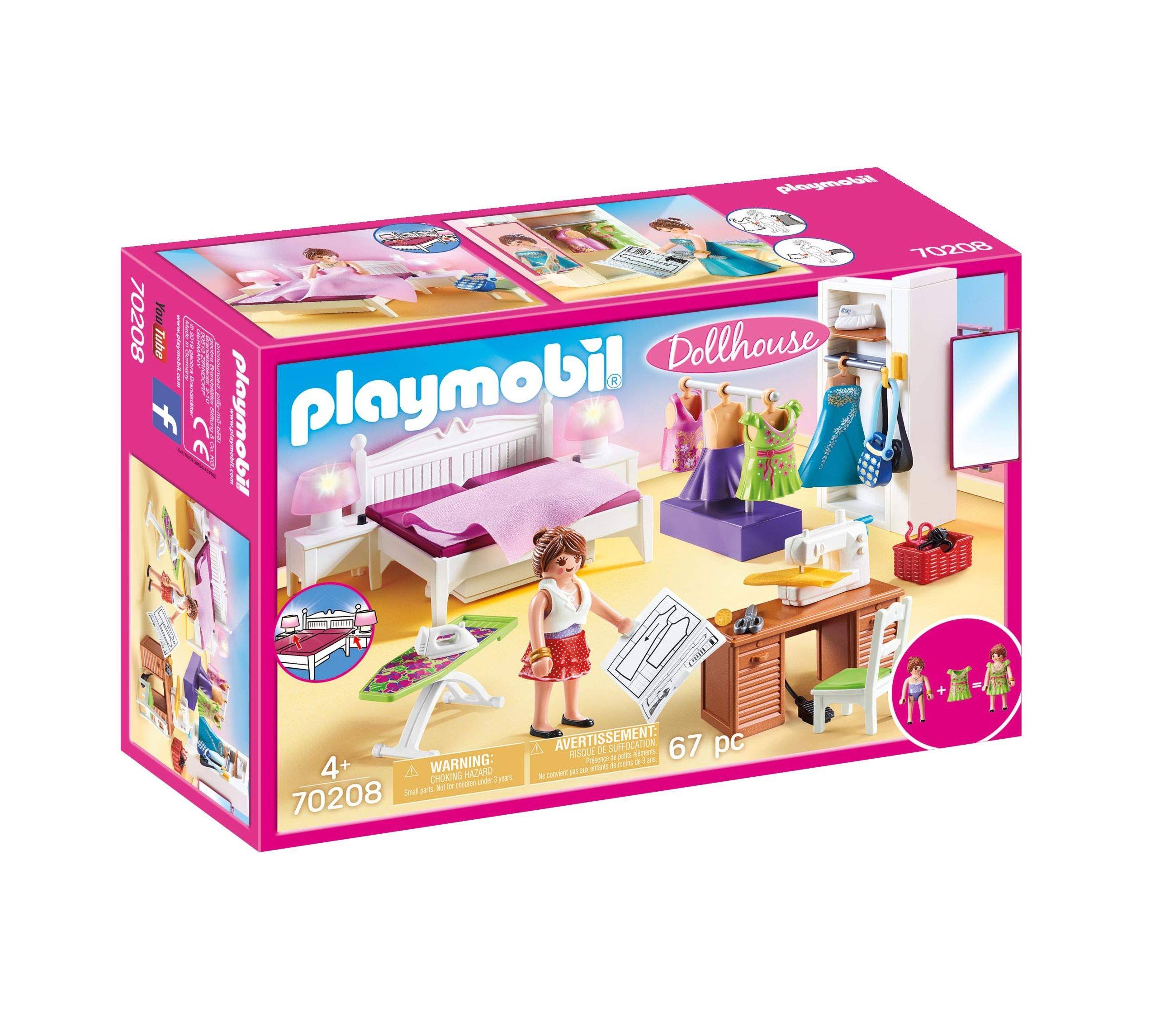 Playmobil - 70208 | Dollhouse: Bedroom with Sewing Corner