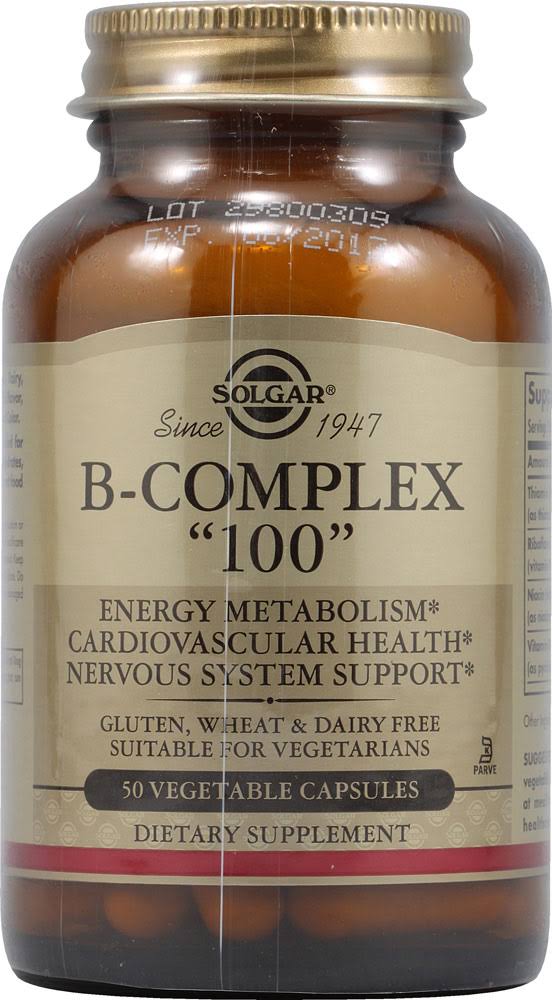Solgar Vitamin B-Complex 100" Vegetable Capsules, 50