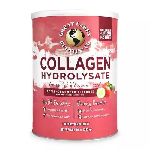 Great Lakes Gelatin, Collagen Hydrolysate, Apple + Cucumber Flavored B