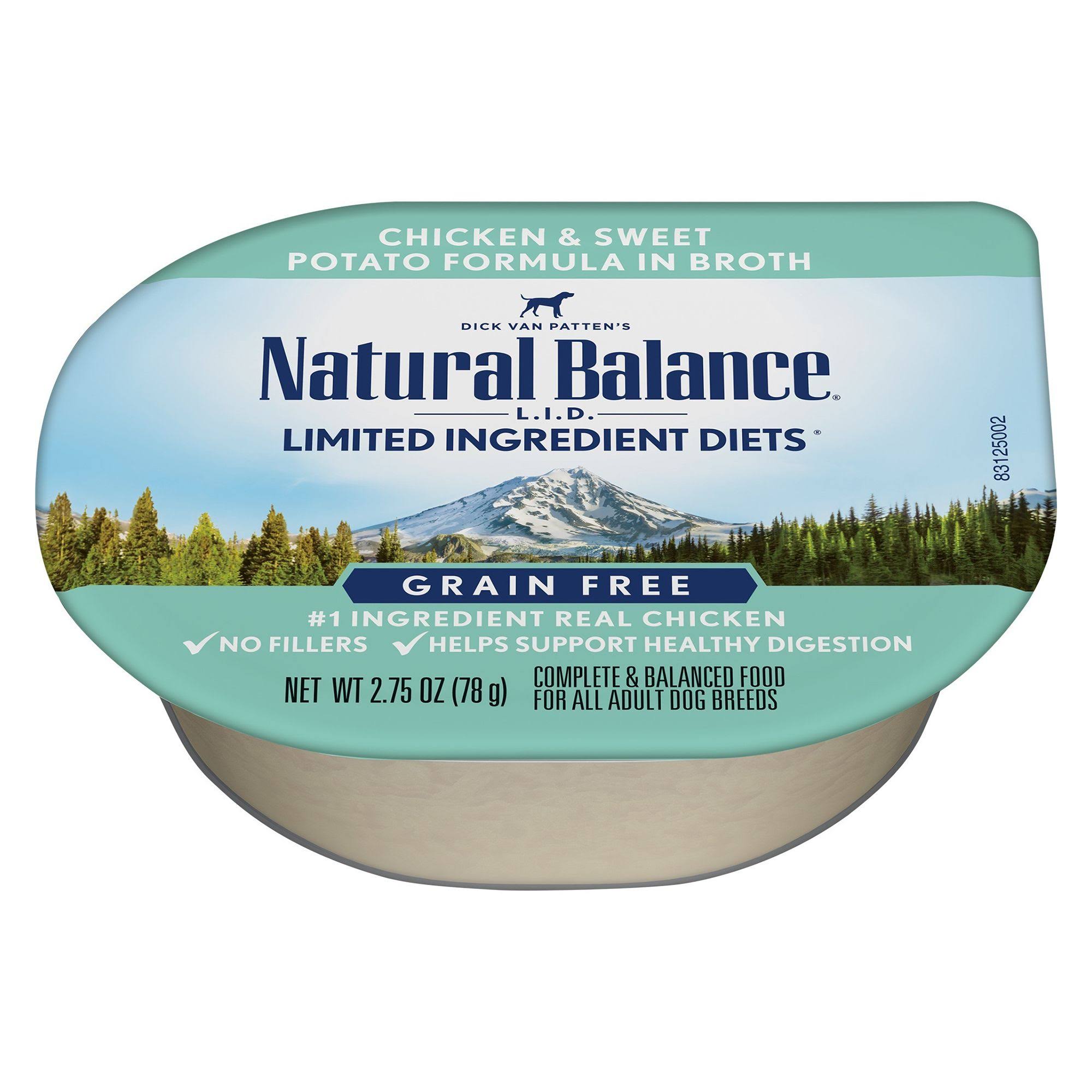 Natural Balance Lid Dog Food - Chicken and Sweet Potato In Broth, 2.75oz