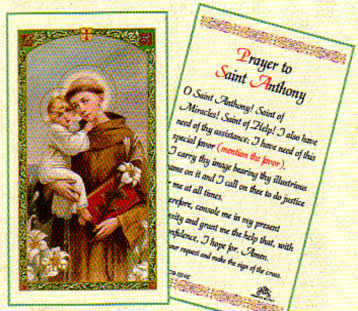 Prayer to St Anthony - English