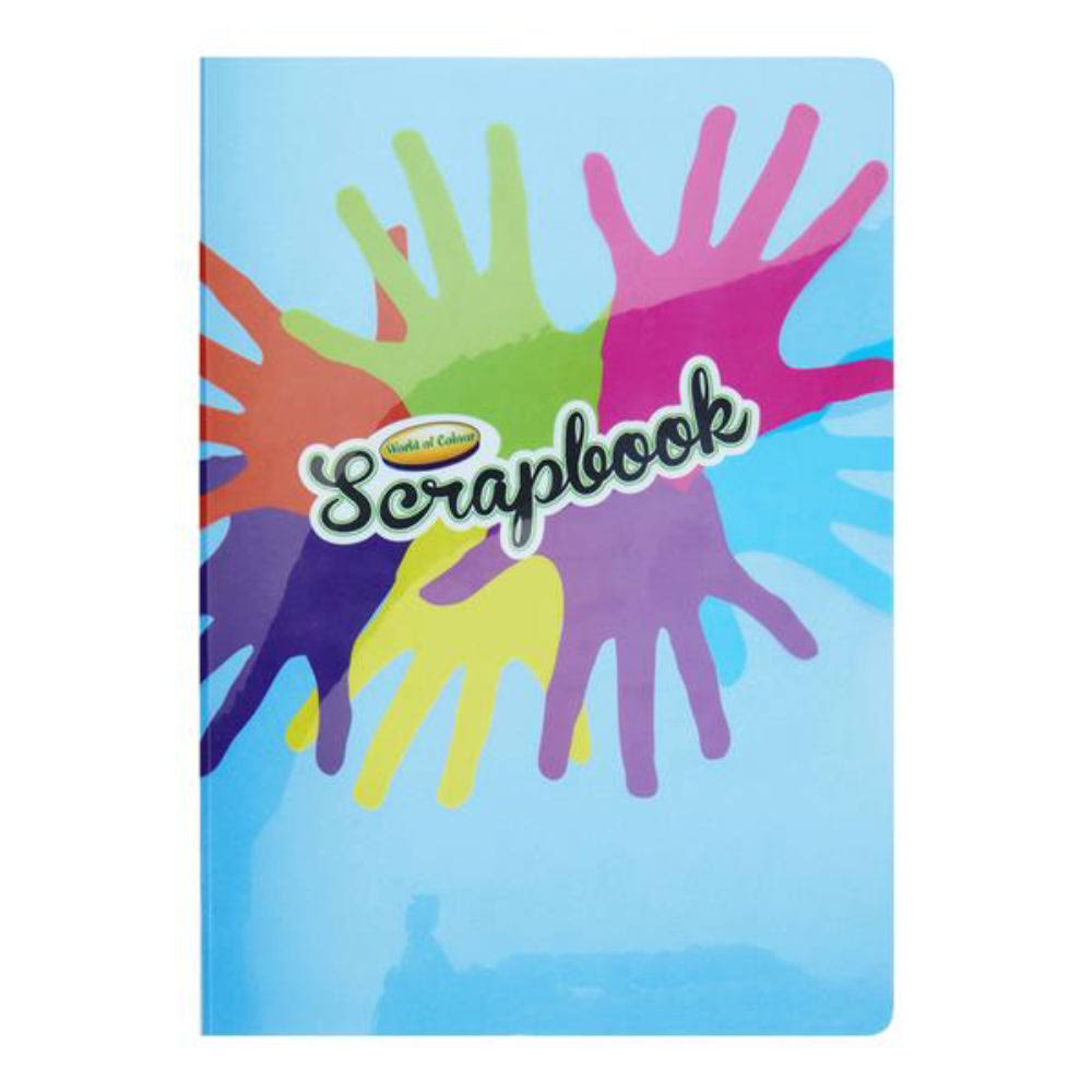 World of Colour A4 Durable Cover Scrapbook - Coloured Pages - 60 Pages