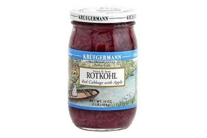 Kruegermann Rotkohl, Red Cabbage with Apple - 16 Ounces - Continental Gourmet Sausage - Delivered by Mercato