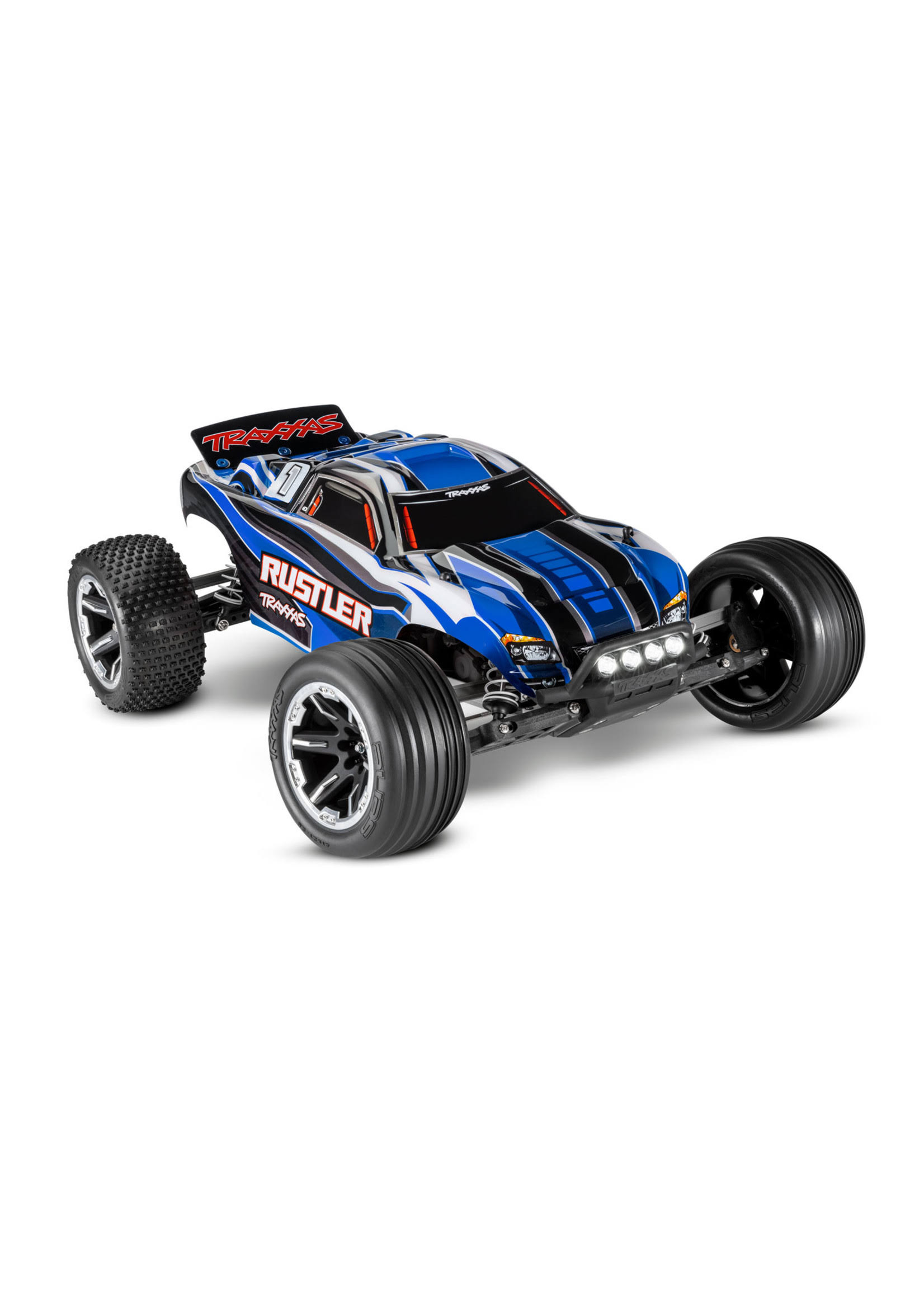 Traxxas 1/10 Rustler 2WD RTR Stadium Truck with LED Lights Blue