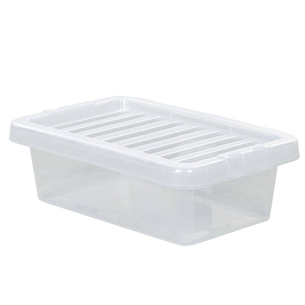 Wham Storage SINGLE - 4 Litre Crystal Plastic Storage Box with Lid (25