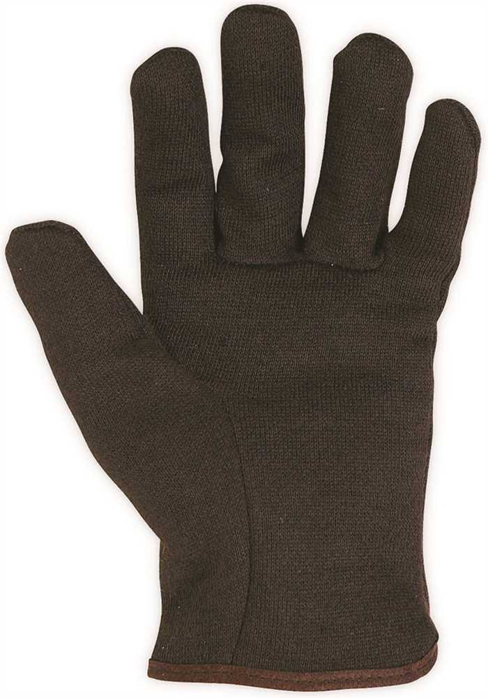 CLC Fleece Lined Open Cuff Cotton Brown Jersey Gloves Large - 2015L