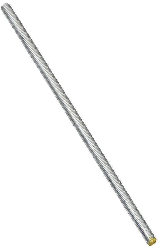 Stanley National Hardware Zinc Plated Steel Threaded Rod - 3/8in x 1ft