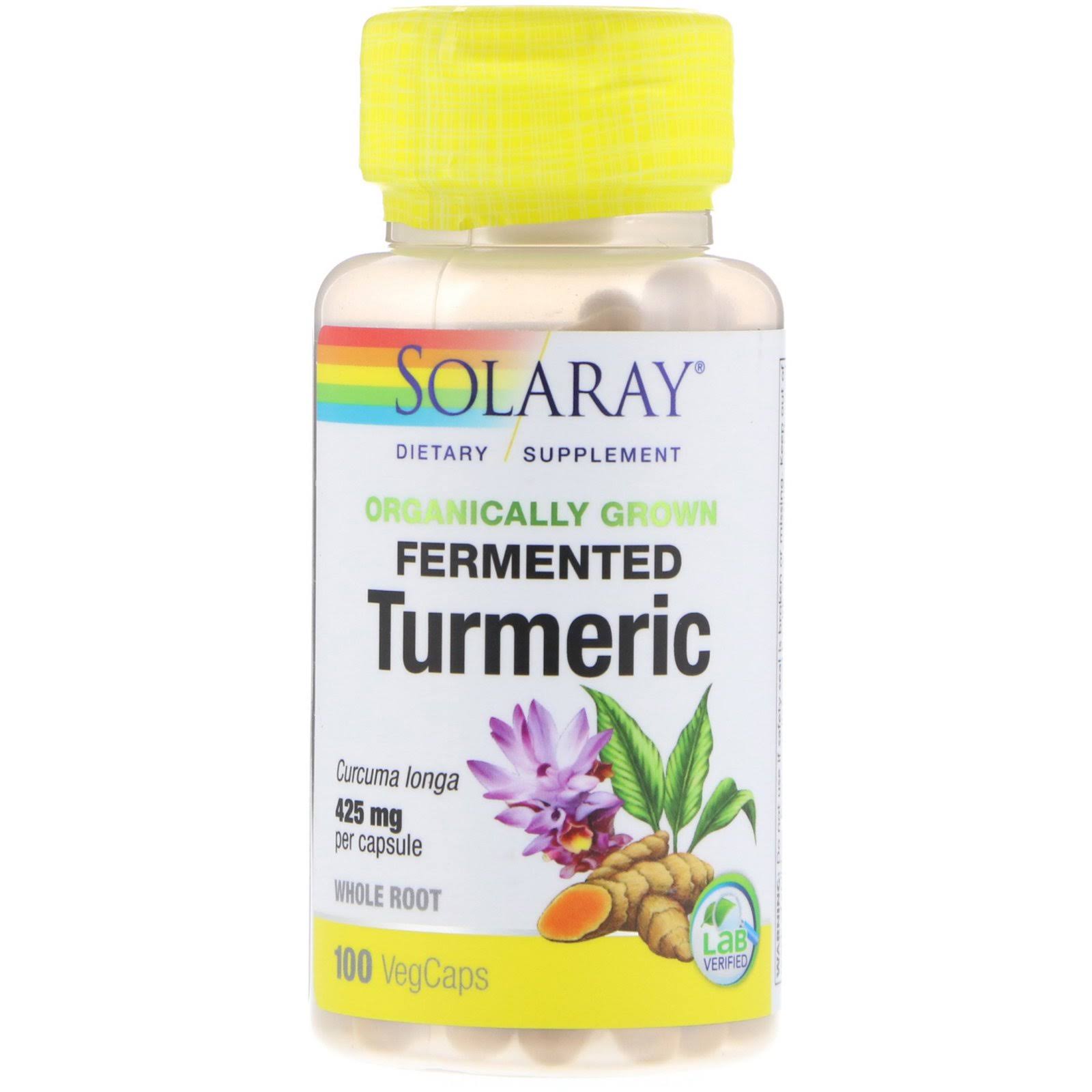Solaray, Fermented Turmeric, 425 mg, 100 VegCaps