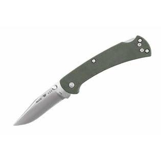 Buck Knives 112ODS6 112 Slim Pro, Fldg Lockback, One Hand Open, Green Micarta Handle