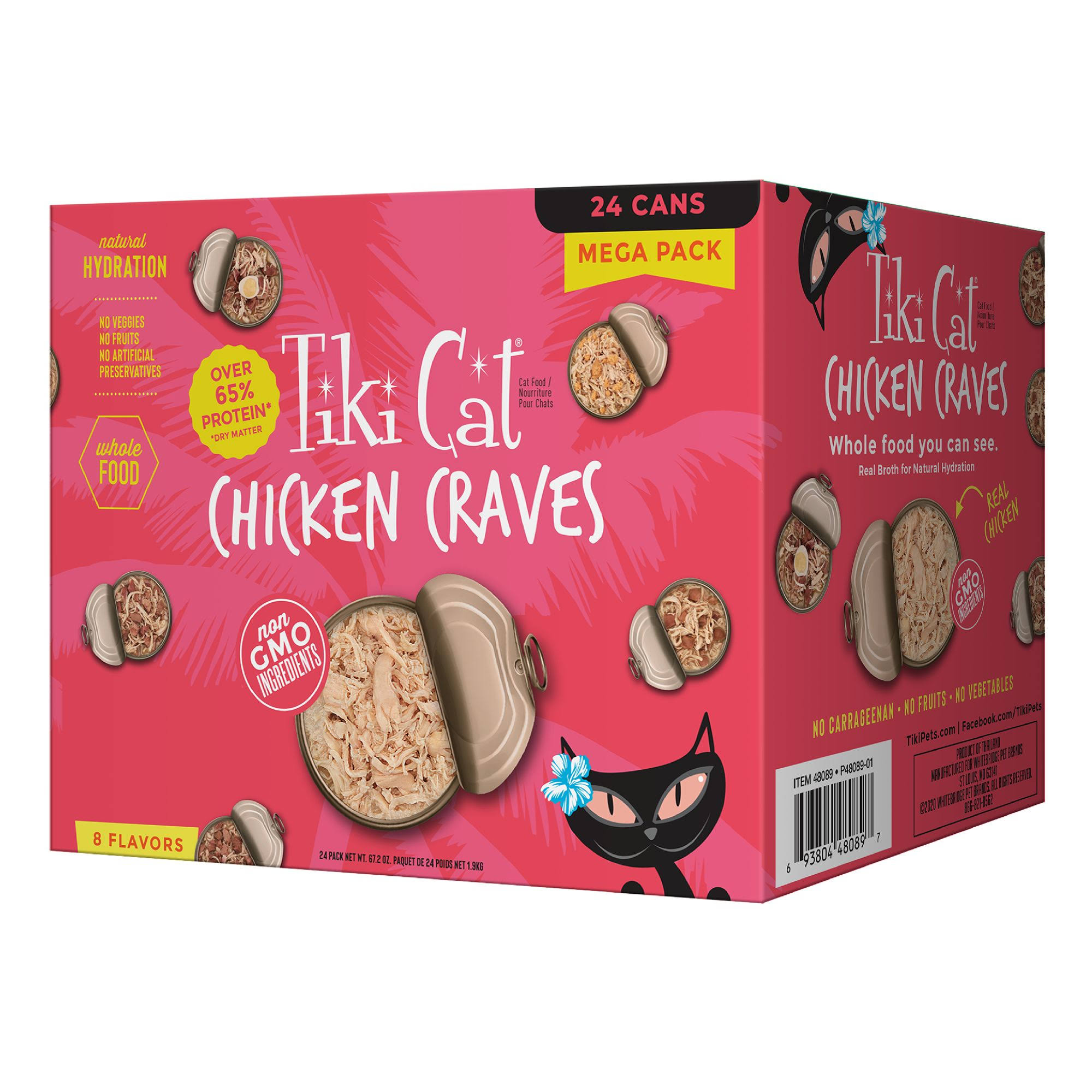 Tiki Pets Cat Chicken Craves 2.8Oz. Variety (Case of 24)
