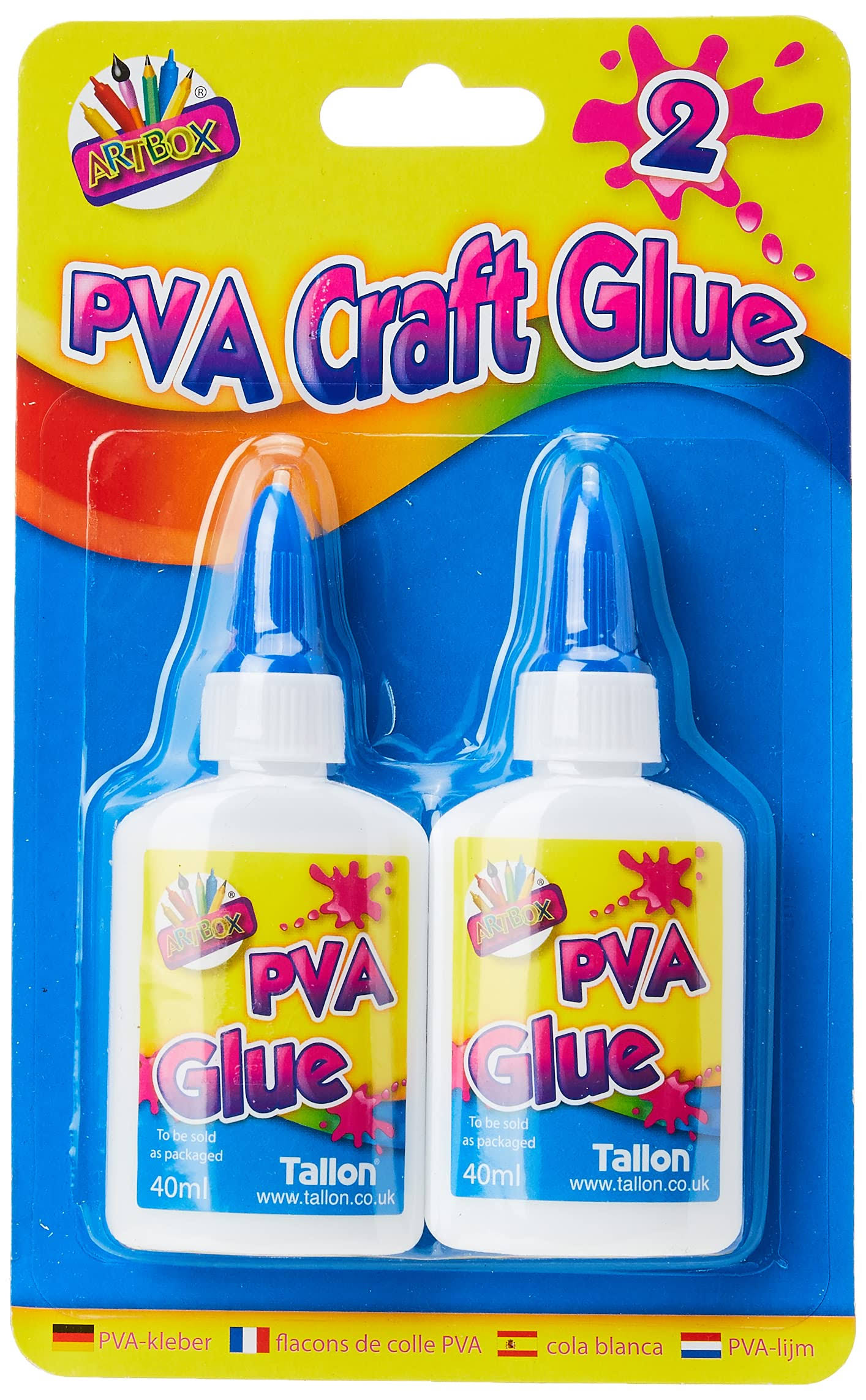 ArtBox 40ml PVA Glue Bottle (Pack of 2)