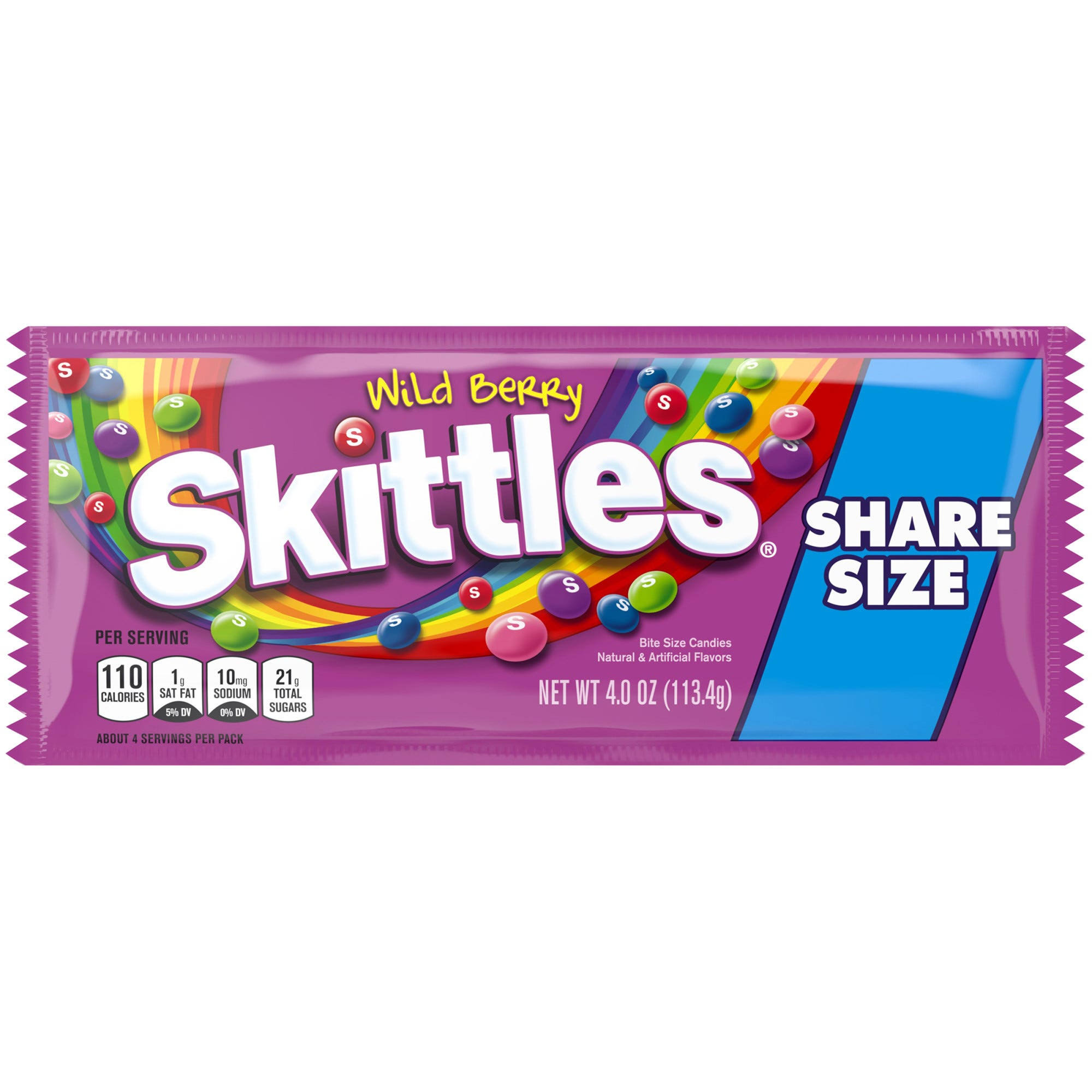 Skittles Bite Size Candies - King Size, Wild Berry, 4oz