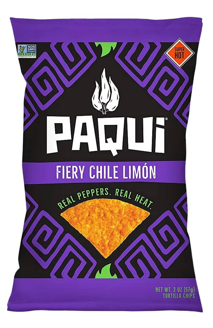 Paqui Spicy Hot Tortilla Chips, Gluten Free Snacks, Chile Limon, (6) 2