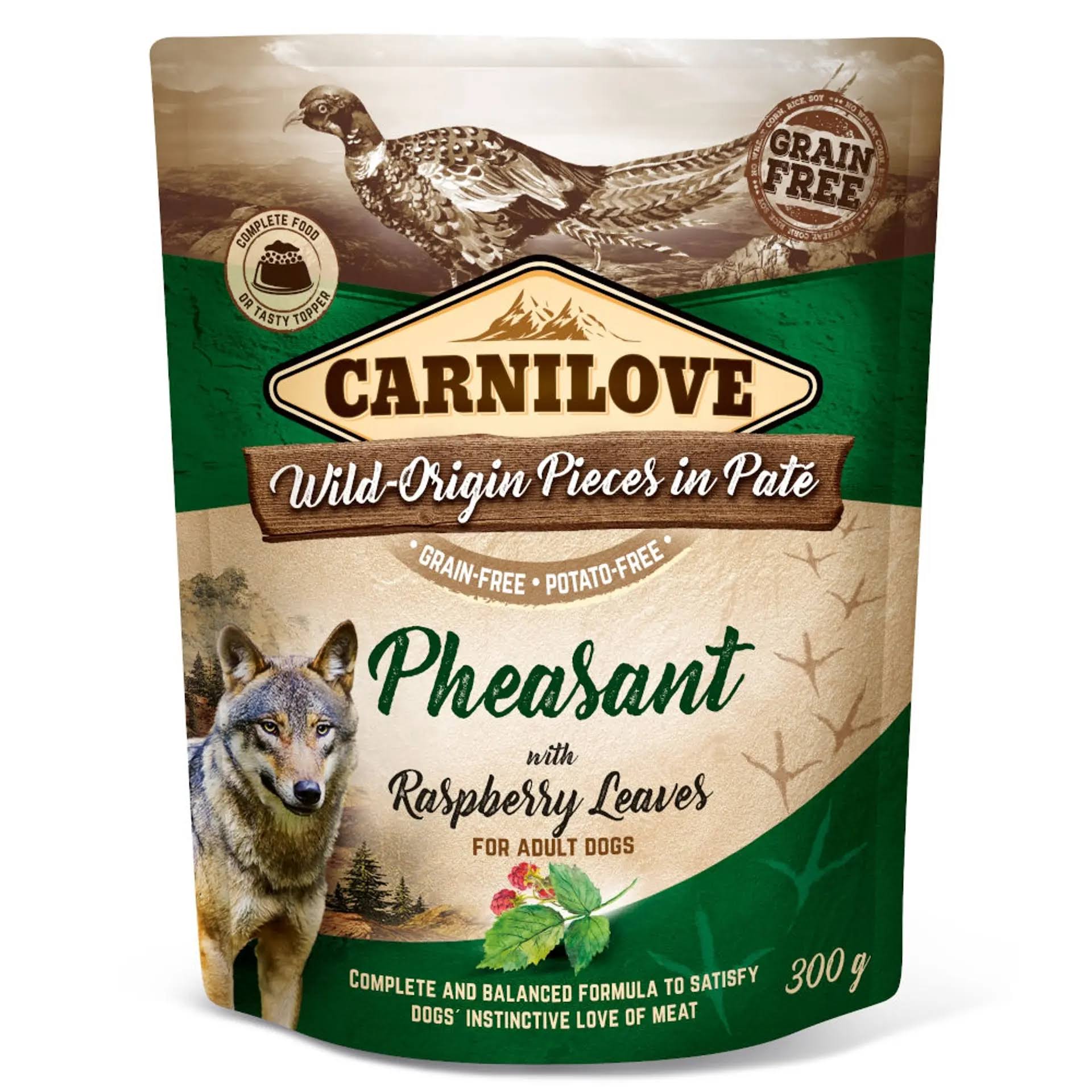 Carnilove Dog Pate Pouch 300g - Pheasant with Raspberry