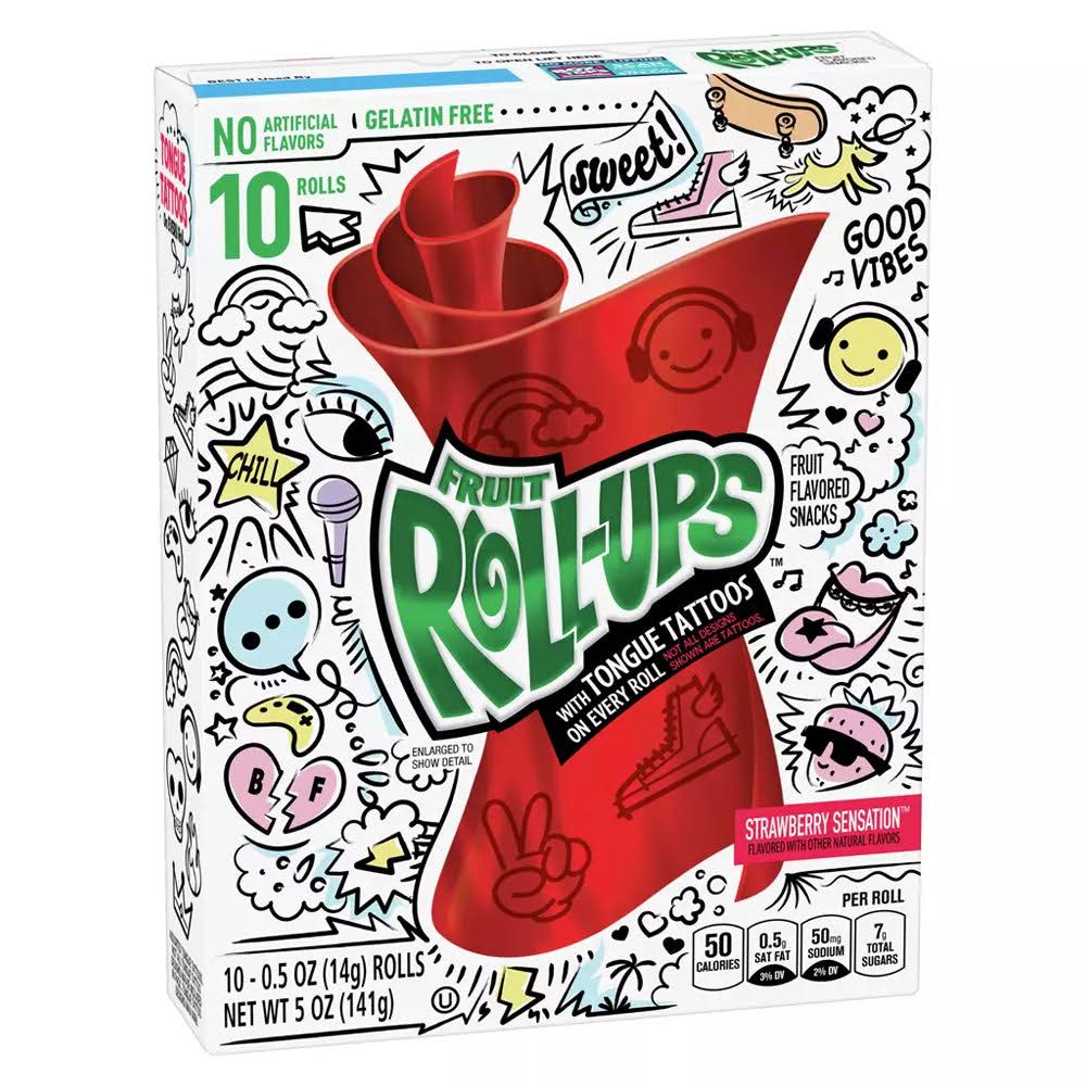 Fruit Roll-Ups Strawberry Sensation Fruit Flavored Snacks - 0.5oz, 10ct