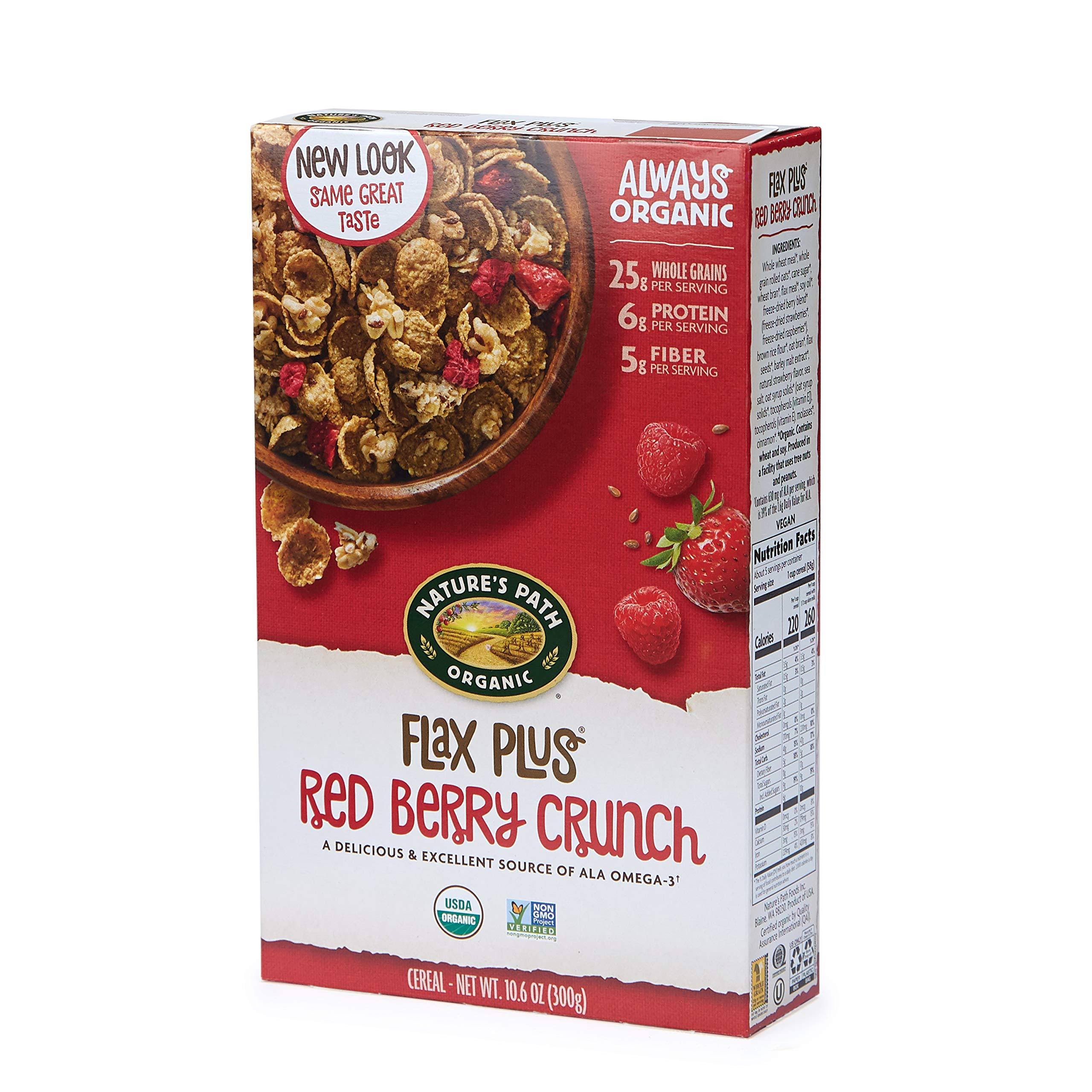 Nature's Path Organic Cold Flax Plus Cereal - Red Berry Crunch, 300g