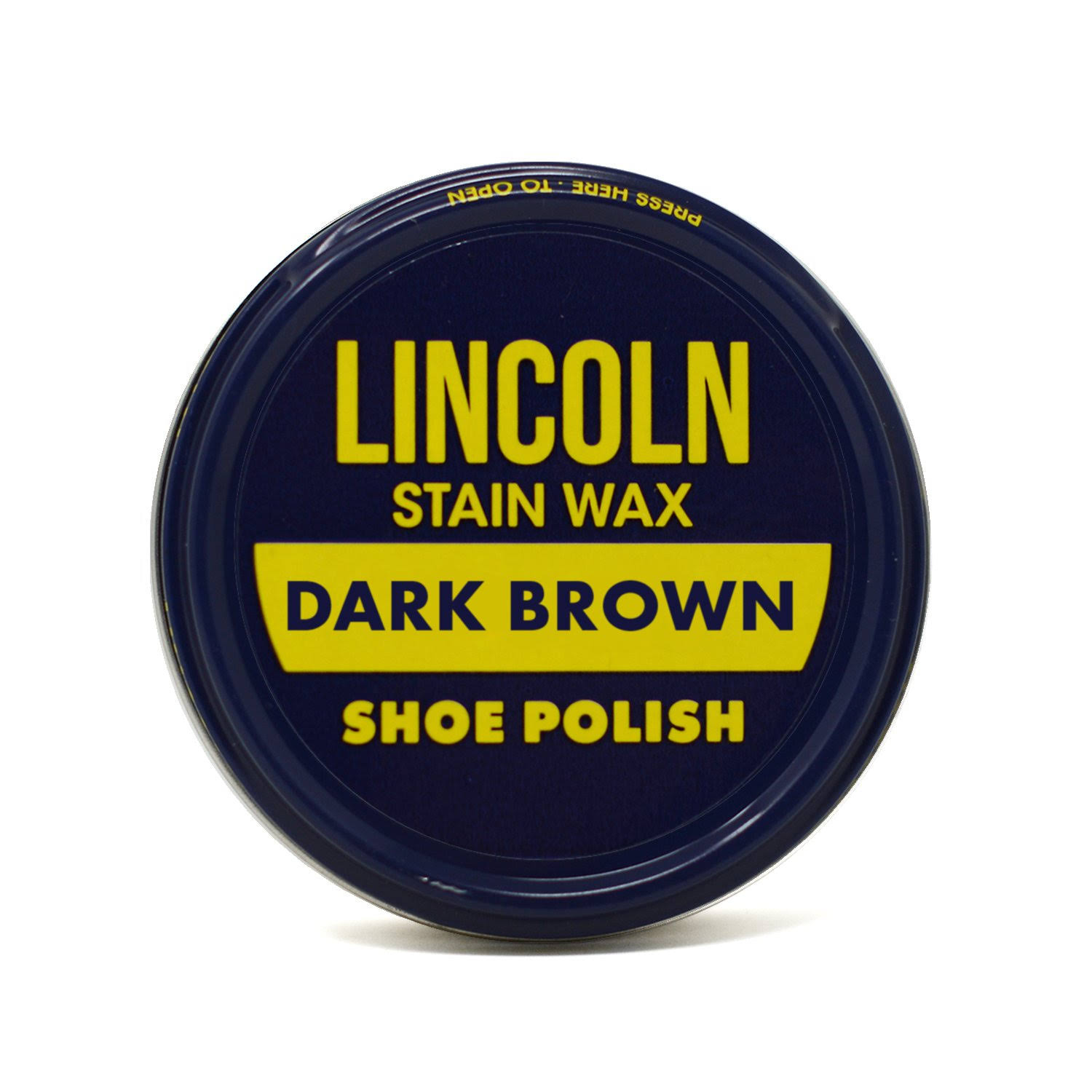 Lincoln Original Stain Wax Shoe Polish - Dark Brown