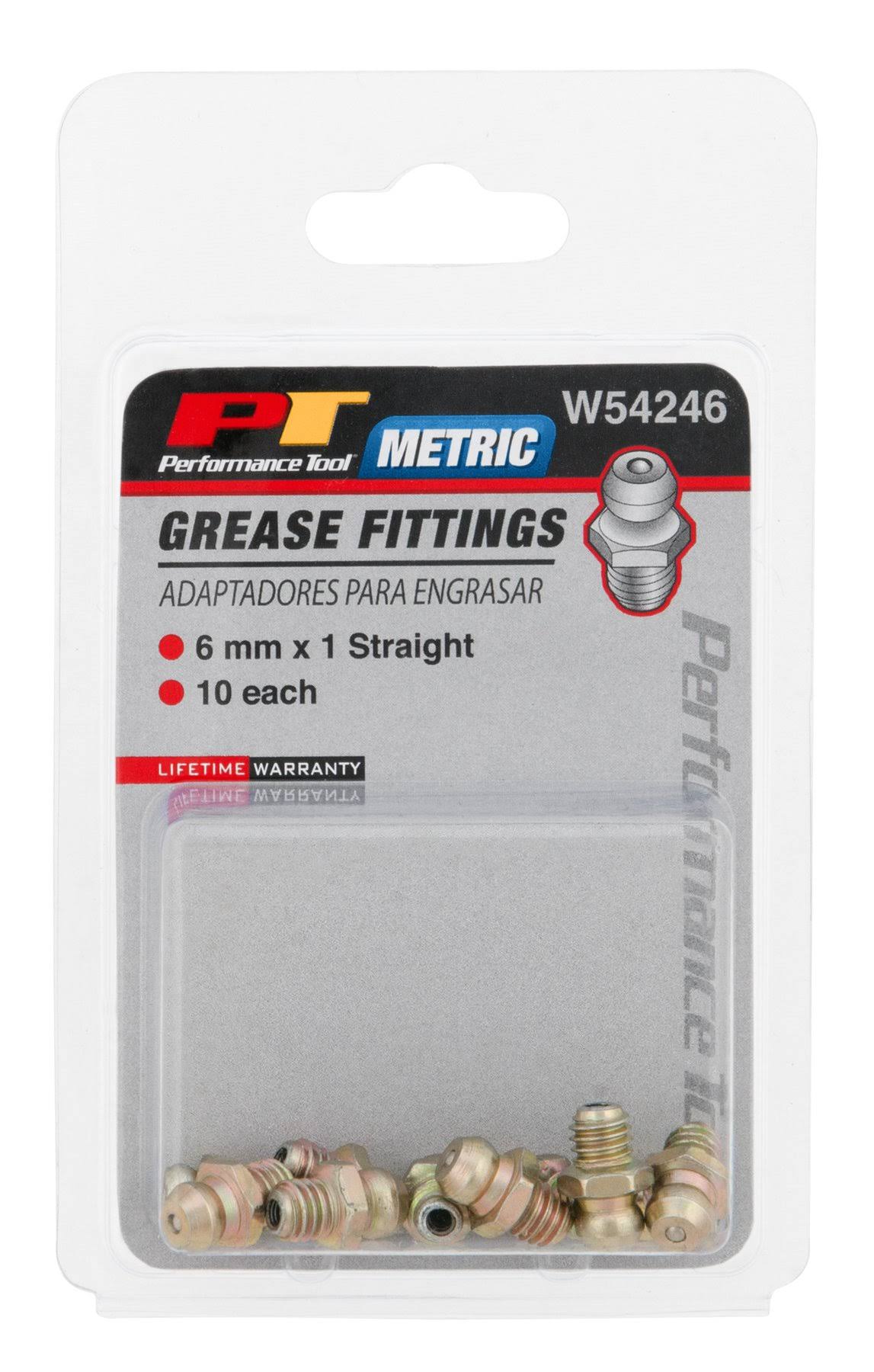 Performance Tool W54246 Grease Fittings - 6mmx1mm, x10