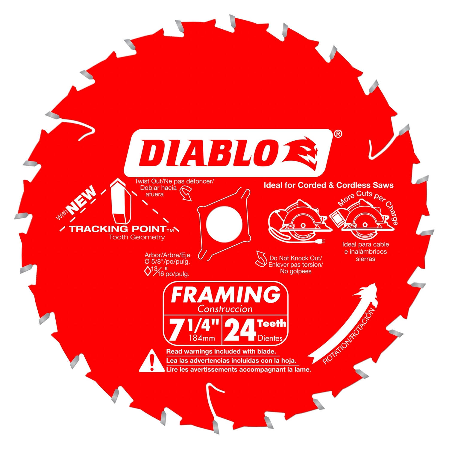 Diablo 7-1/4" 24 Tooth Framing Saw Blade (3-Pack)