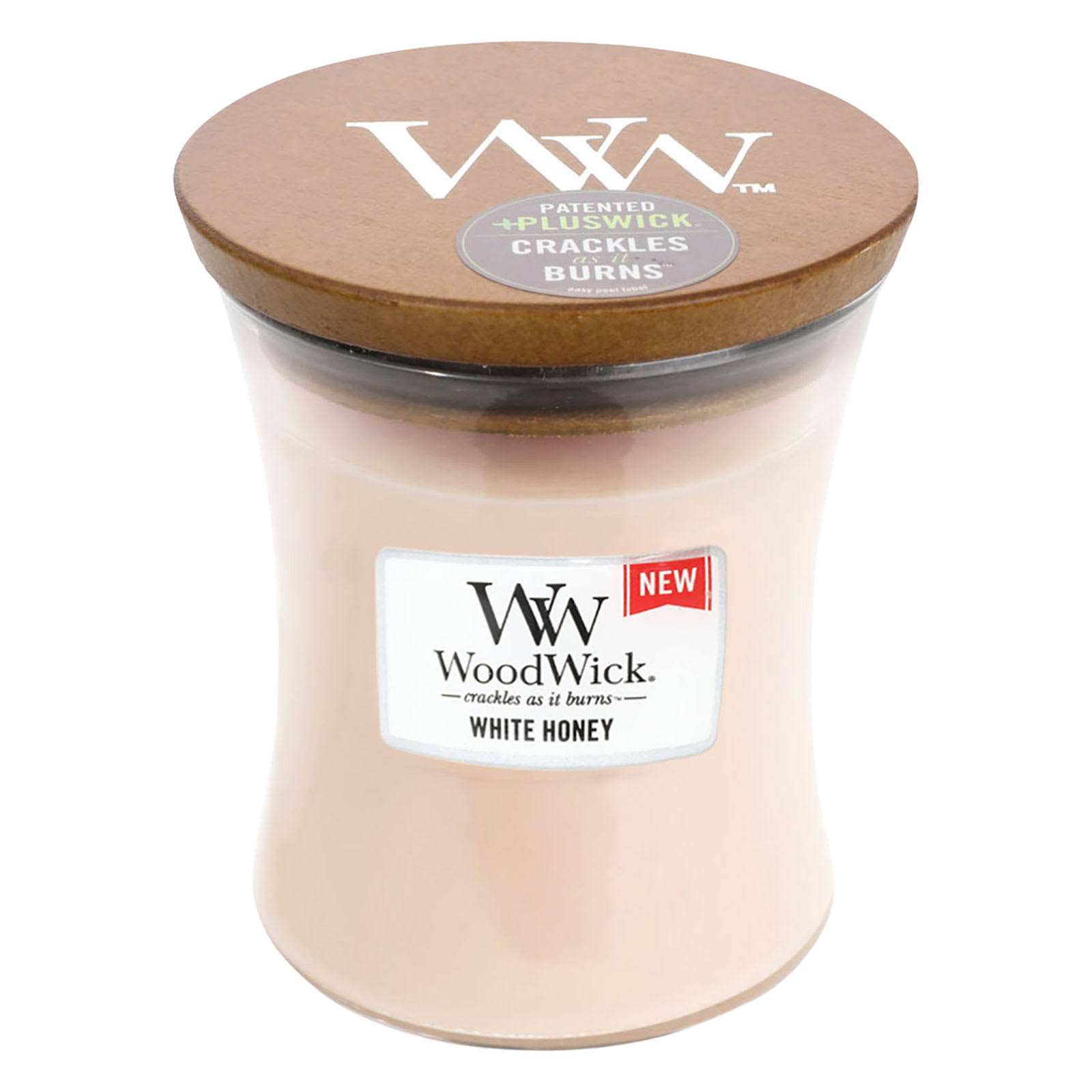 WoodWick Medium Candle - White Honey, 10oz