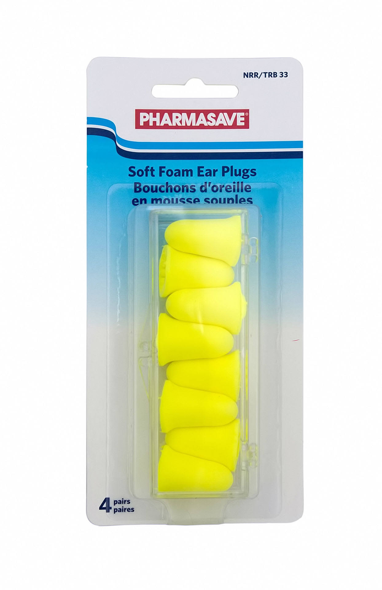 PHARMASAVE SOFT FOAM EAR PLUGS - YELLOW BELL 4PR