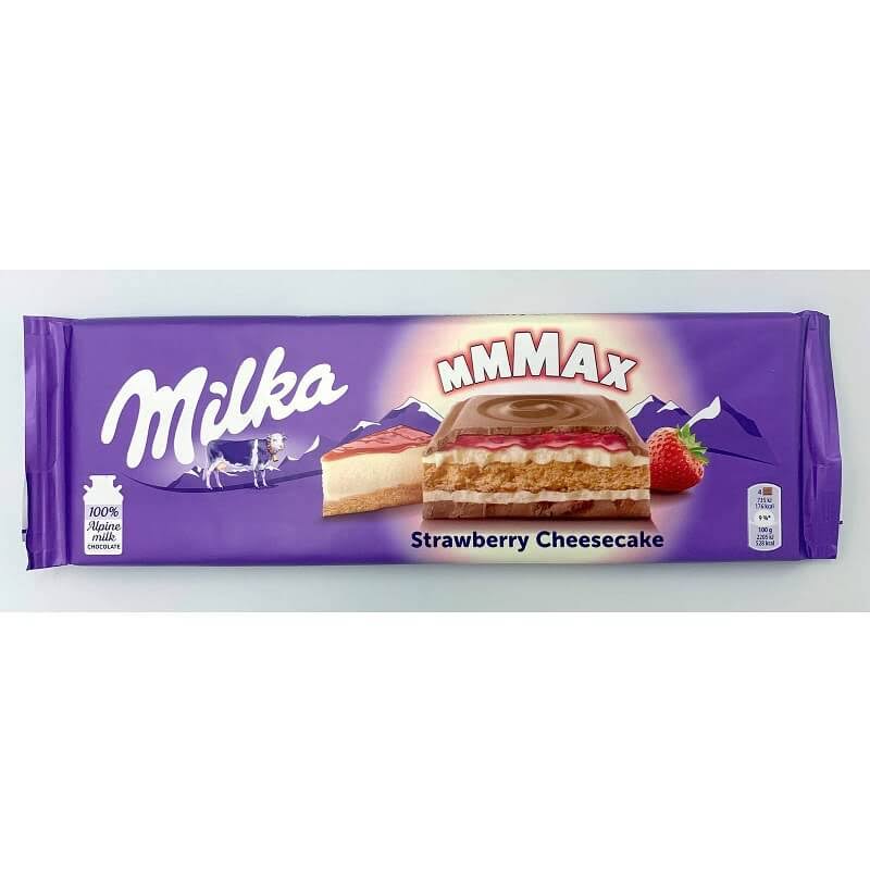 Milka Chocolate Strawberry Cheesecake - 300 G