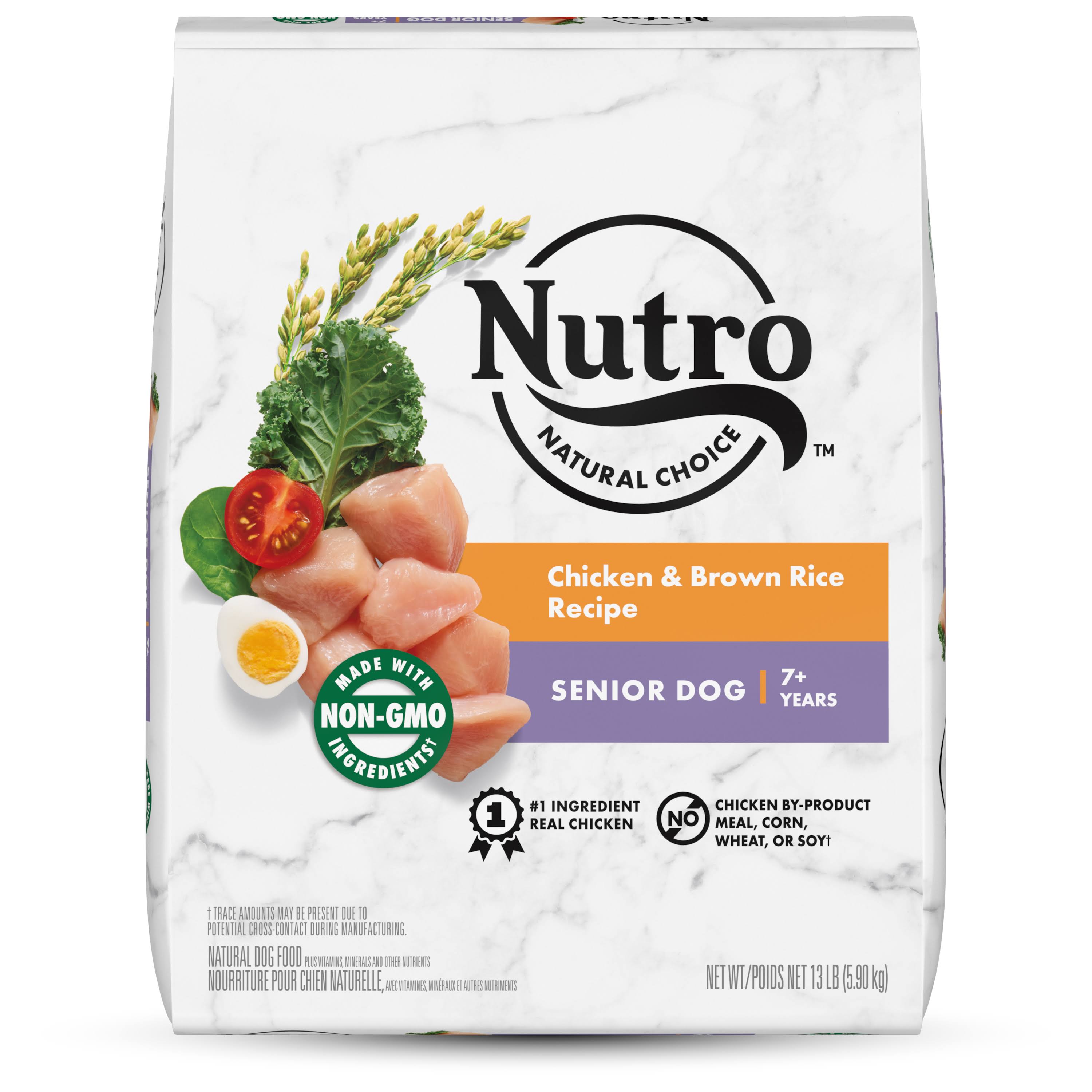 Nutro Natural Choice Dog Food, Natural, Chicken & Brown Rice Recipe, Senior - 13 lb